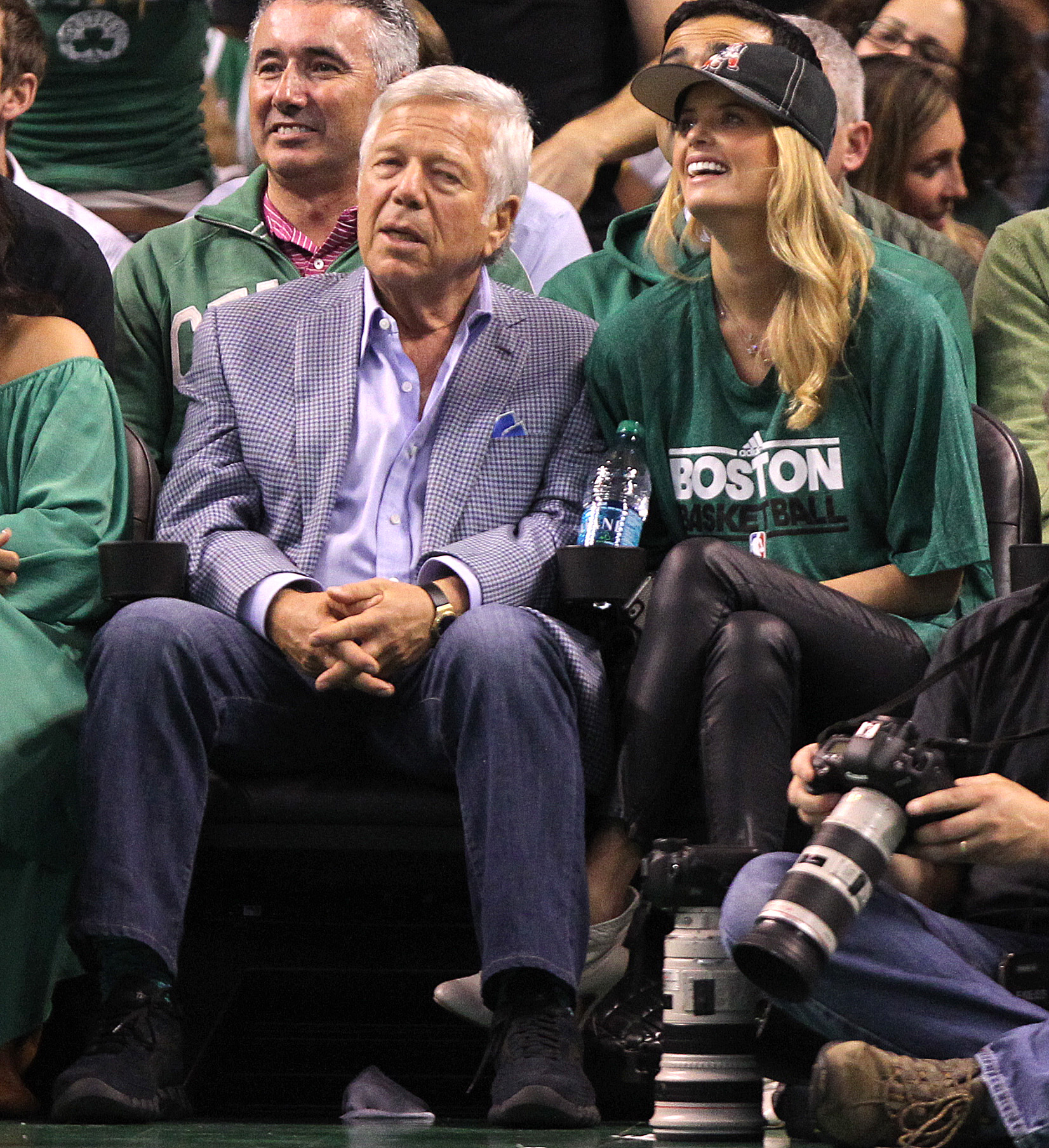 Robert Kraft appeared at a Celtics game last month with Ricki Noel Lander.