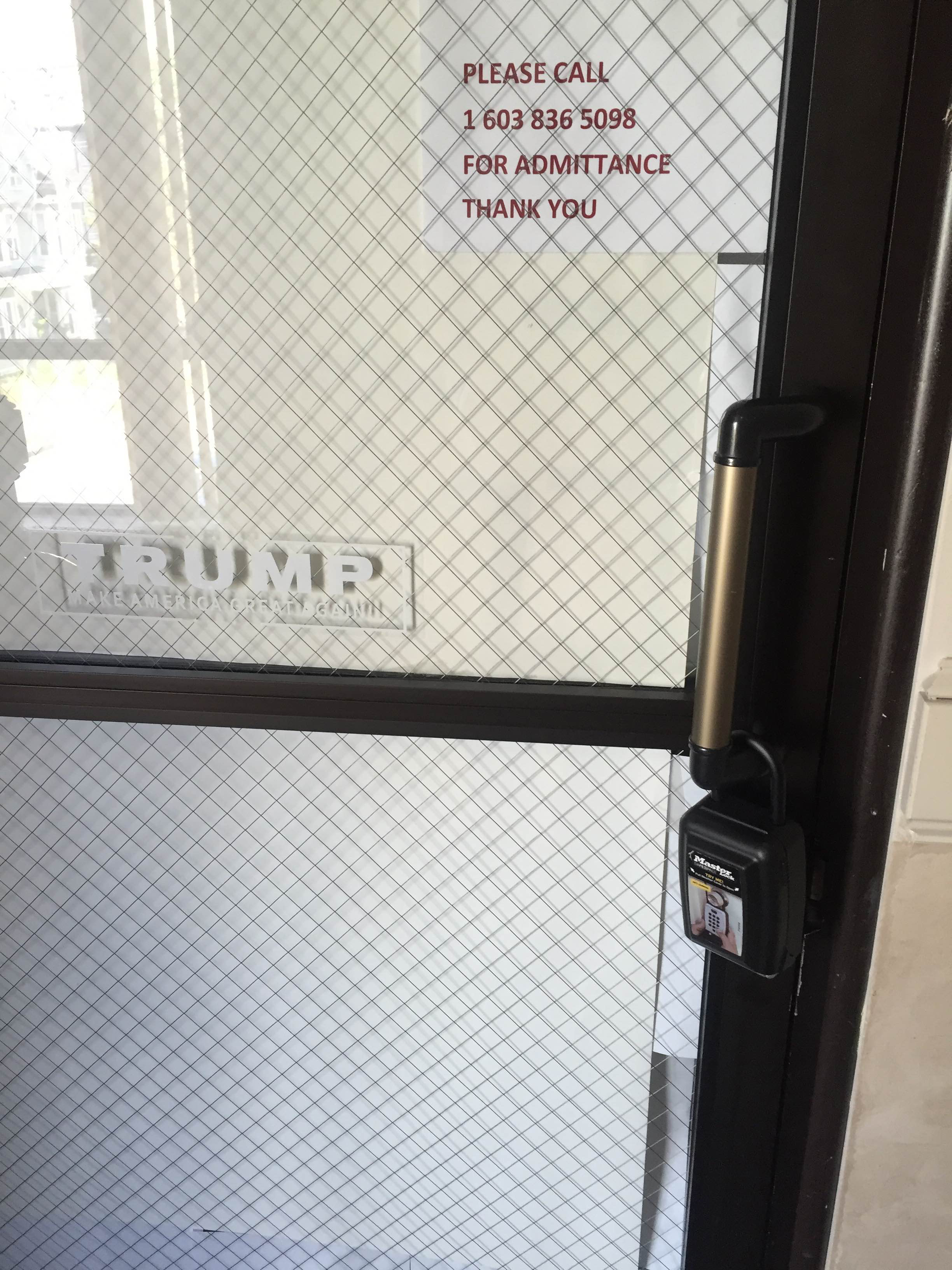 In the middle of a workday this week, Trump’s state headquarters was locked.
