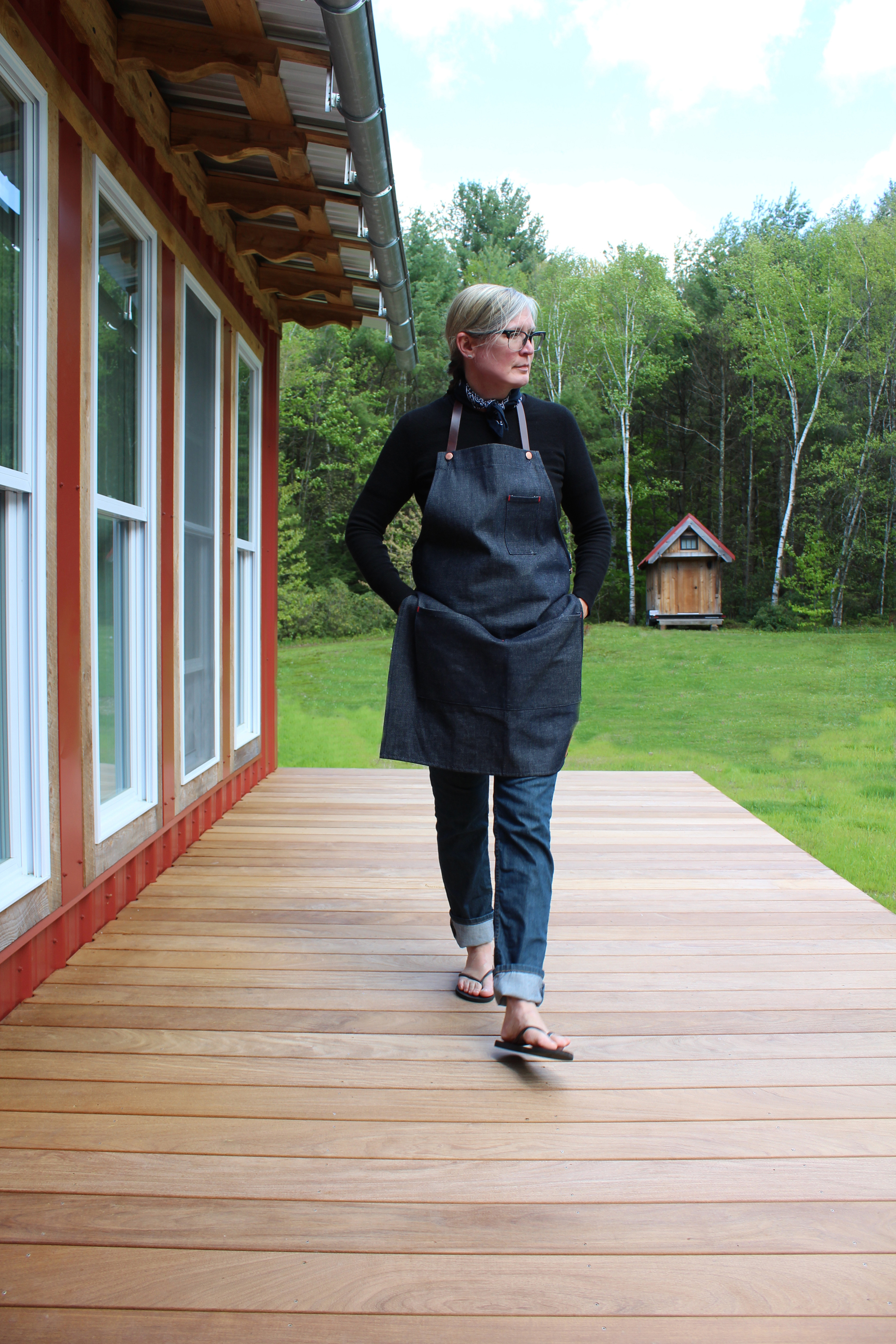 Sculpture artist Miller Opie at her studio in Shutesbury, Mass.