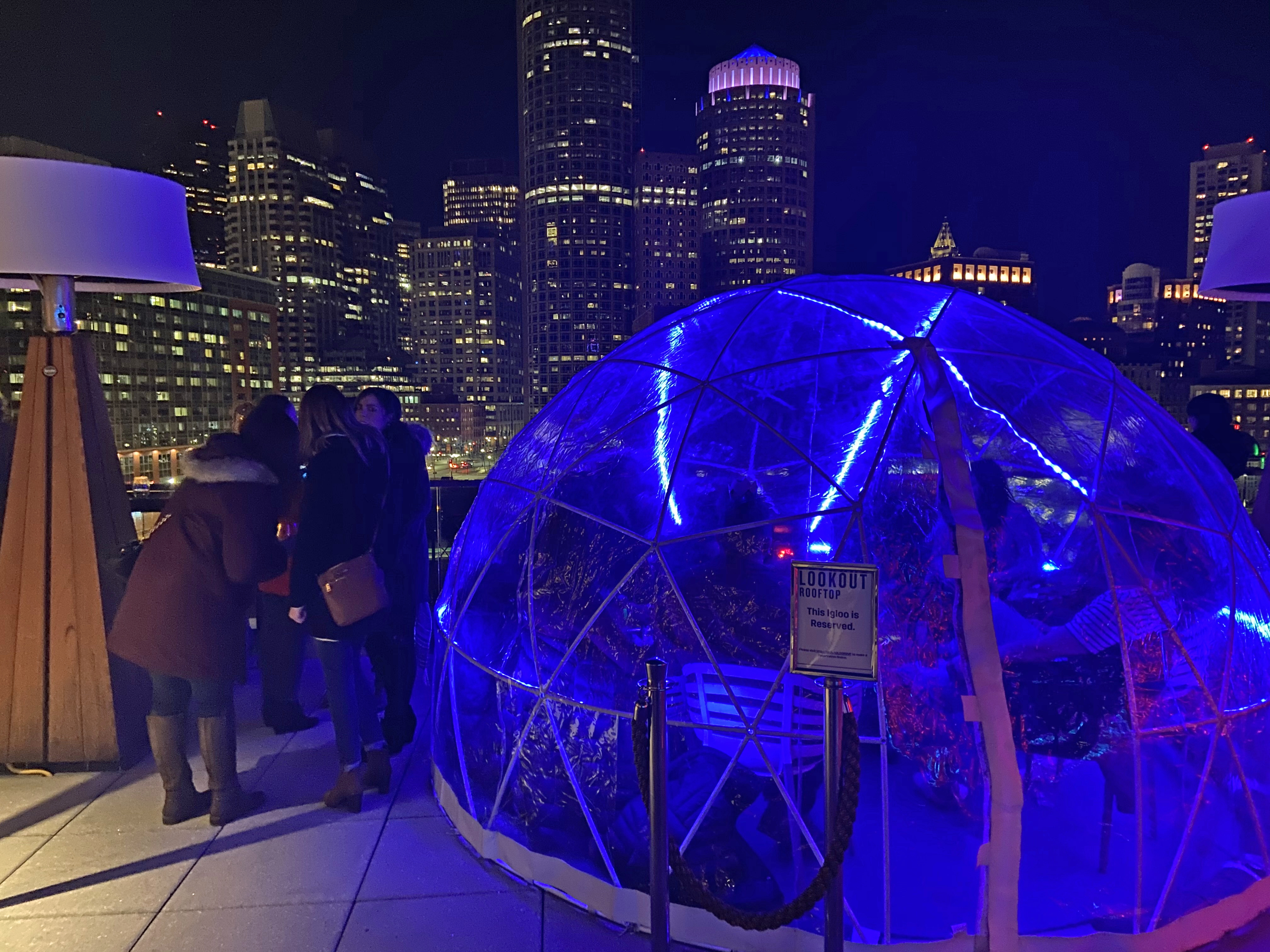 You might have noticed some igloos sprouting atop The Envoy Hotel in Boston.