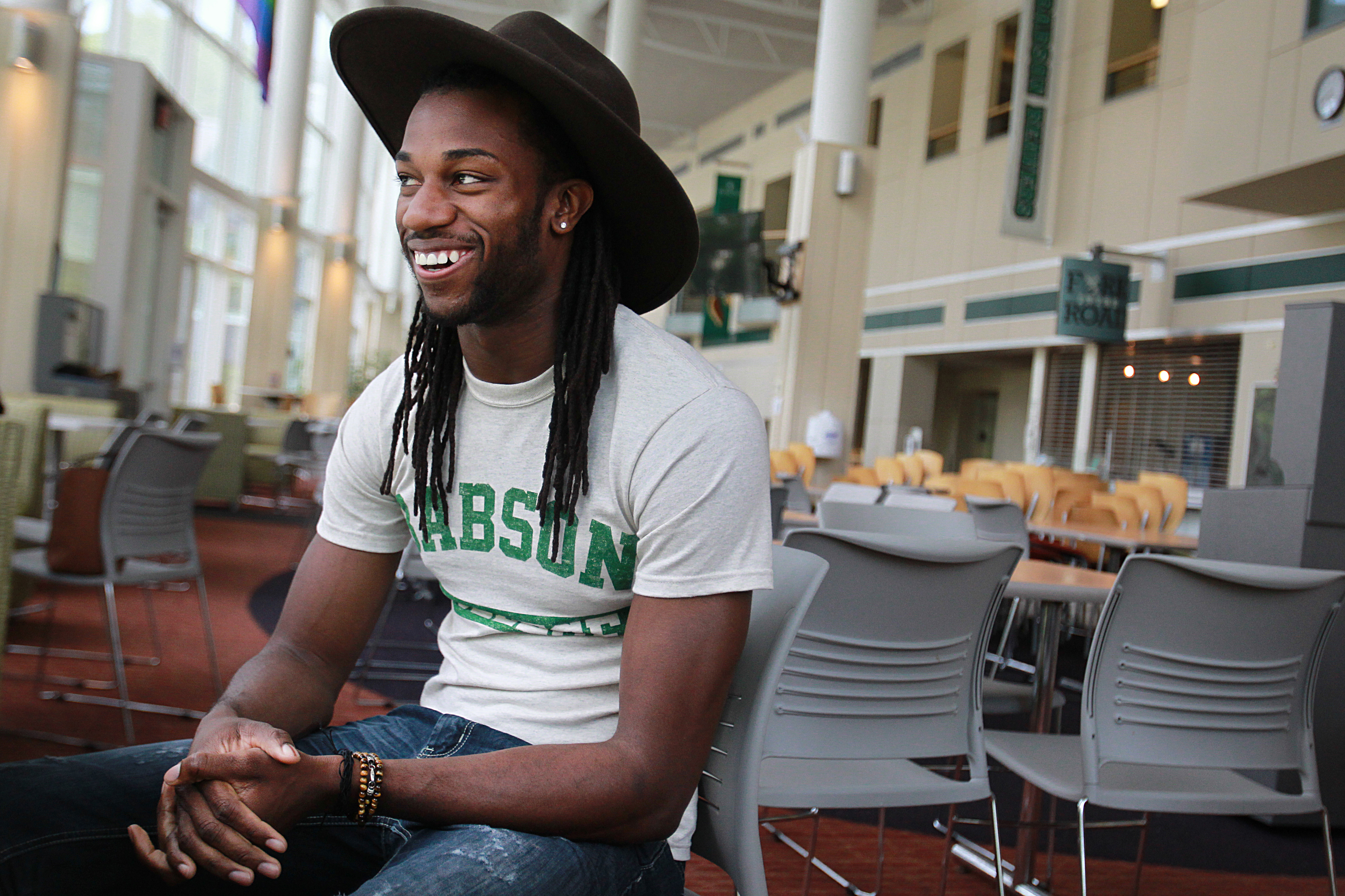 Manuel Whitfield, 21, said many students around him at Babson had never been around African-Americans before.