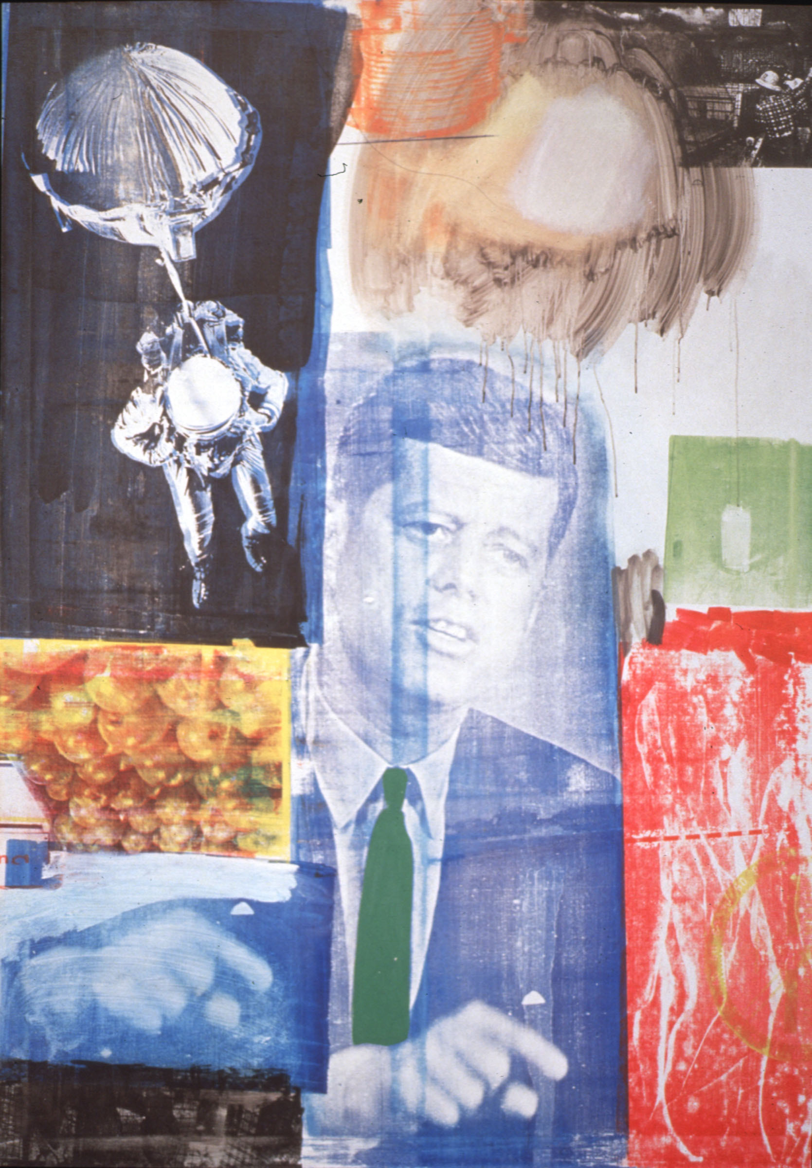 Painter Robert Rauschenberg’s legacy includes a famous altercation with a collector who made a large profit from a Rauschenberg painting titled “Thaw.” (Pictured: “Retroactive I,” 1964, oil and silkscreen on canvas.)
