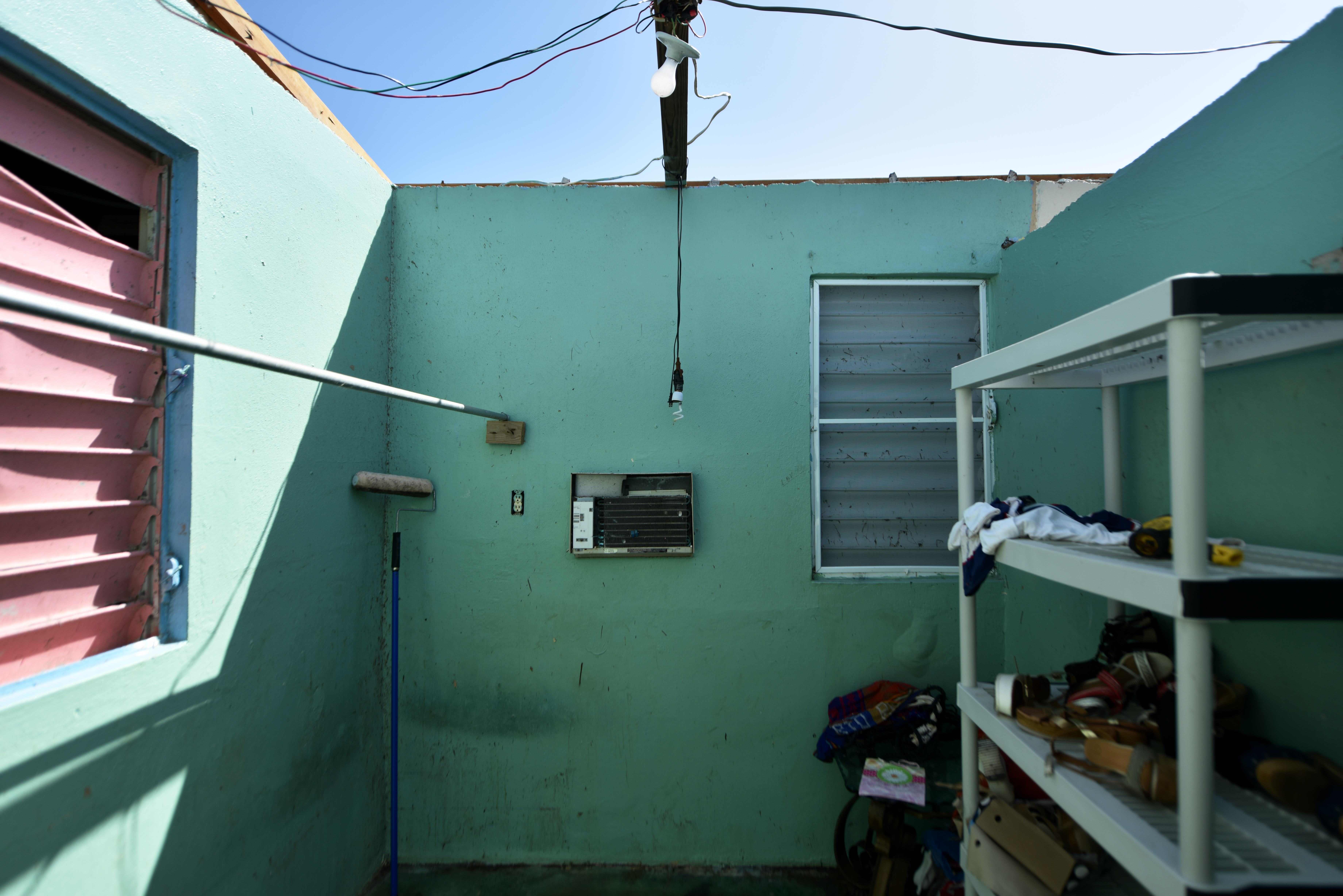 A house that was destroyed by Hurricane Maria in Yabucoa, Puerto Rico.