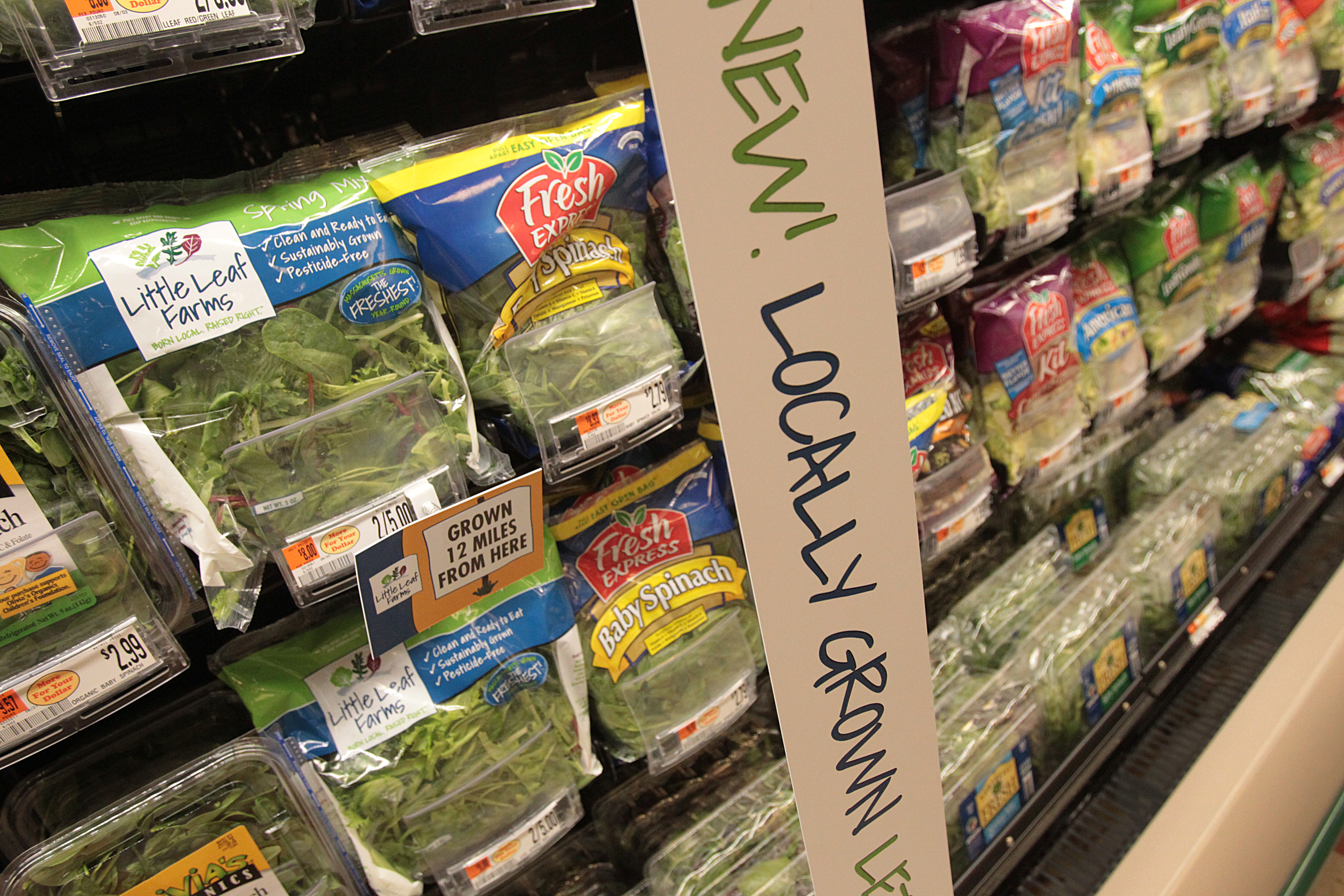 Little Leaf Farms lettuce for sale at the Market Basket in Littleton.