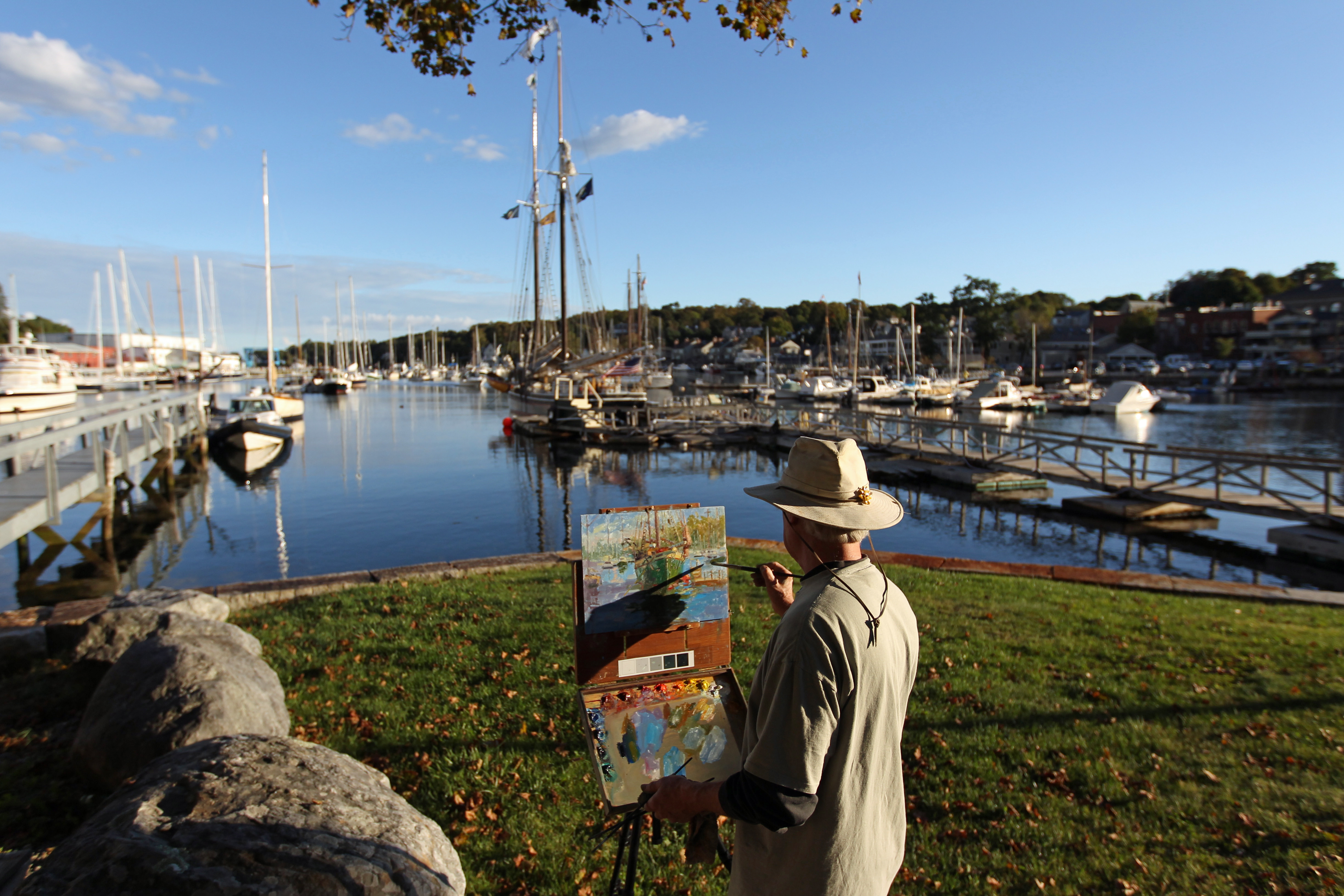 The harbor in Camden, Maine.