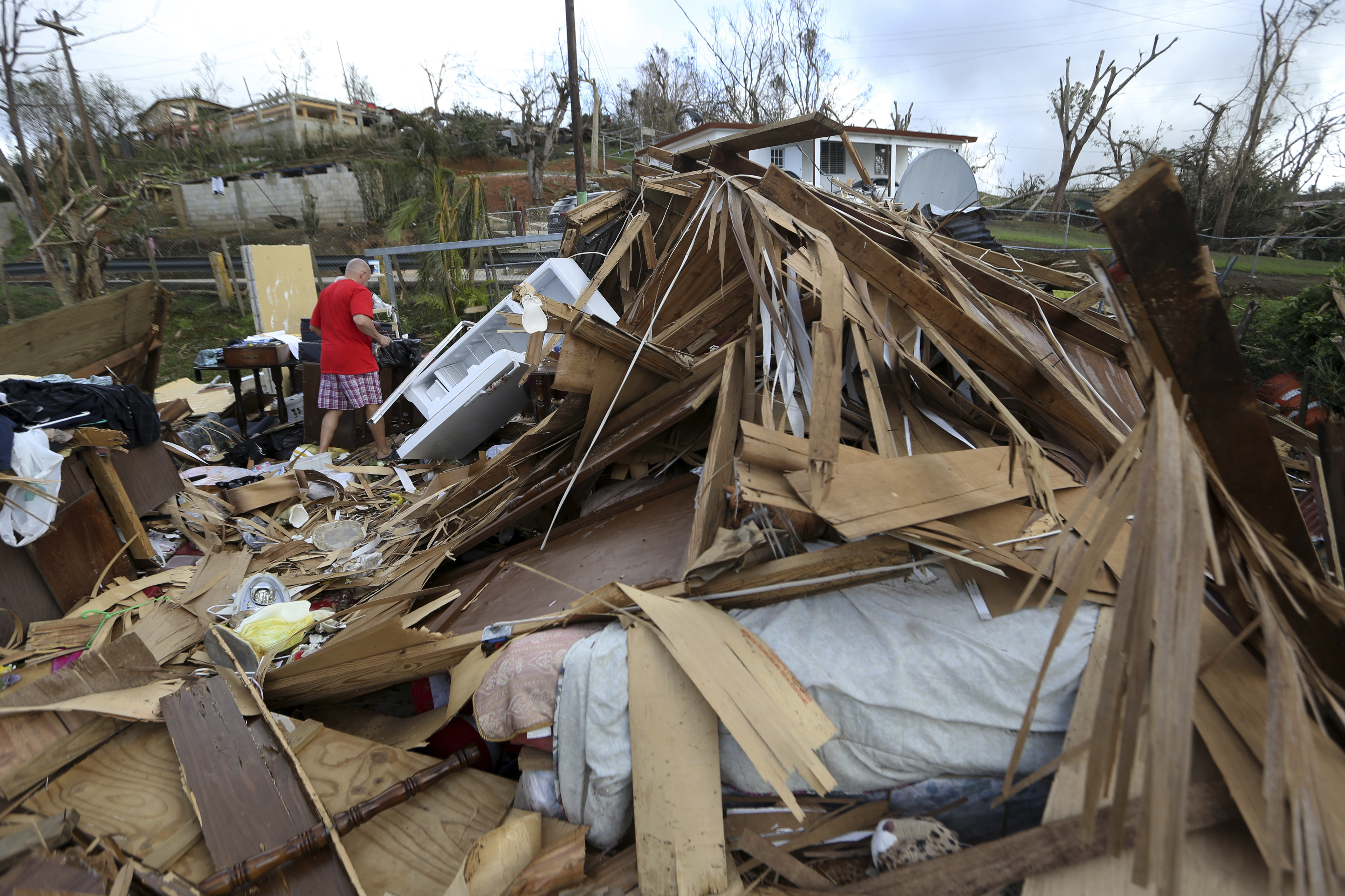 A home in Aibonito, Puerto Rico, was destroyed during Hurricane Maria.