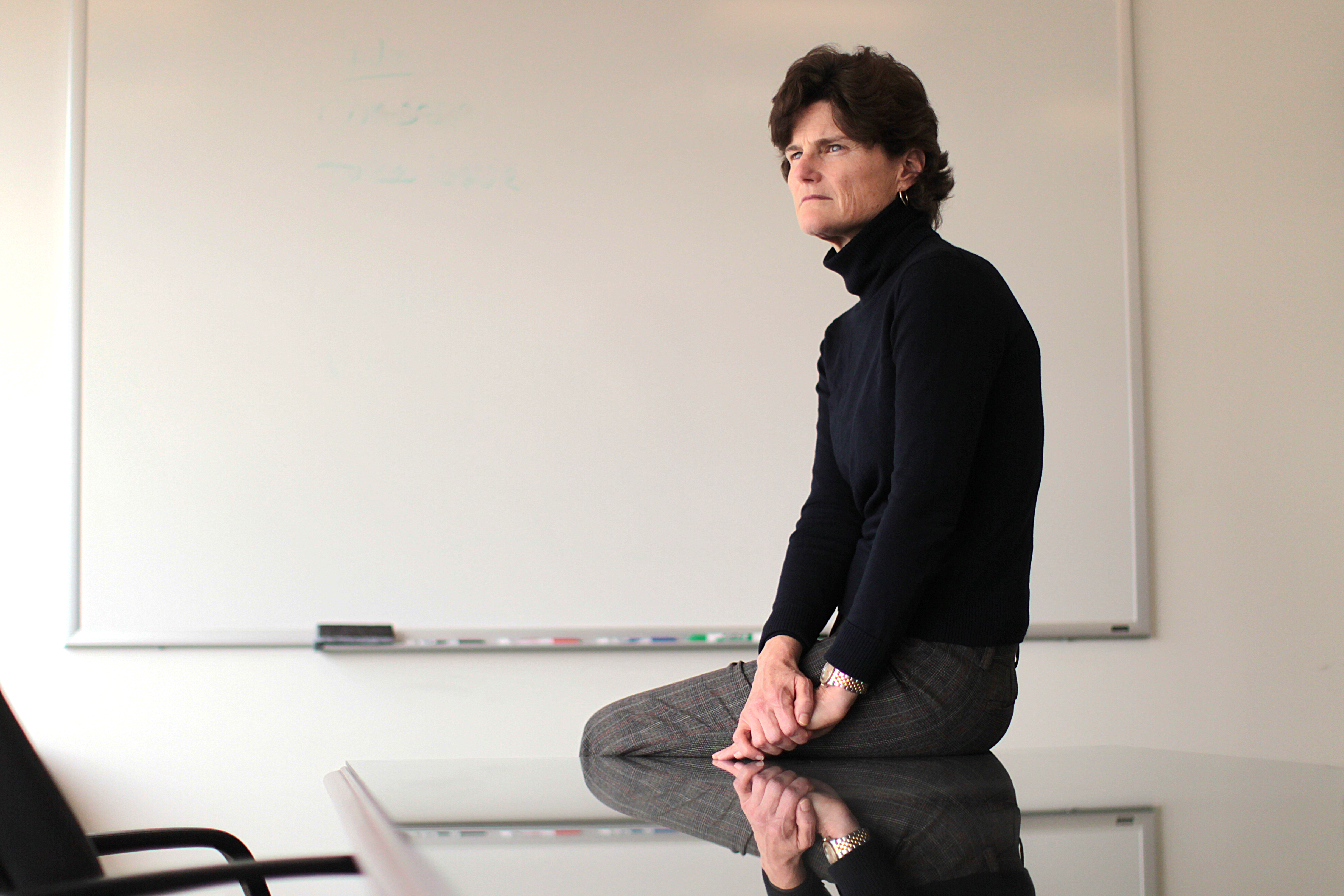 Anne Scott, photographed in the office of her lawyer Eric MacLeish in October 2015, was one of the first St. George’s abuse survivors to step forward publicly and press the school to investigate.