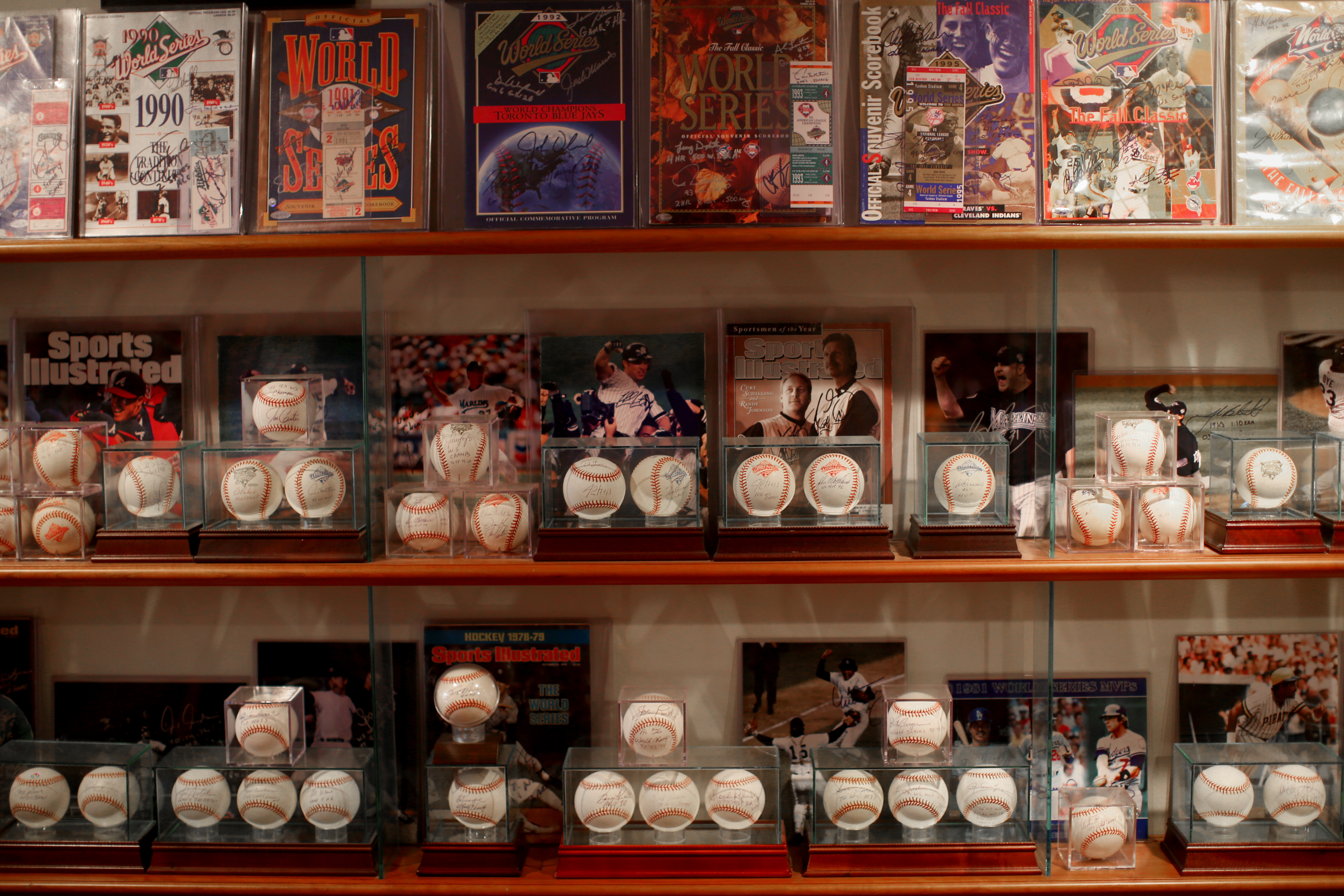 Some of Kurt Cerulli’s sports memorabilia collection will be on display at the Sports Writers Hall of Fame.