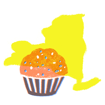 New York state muffin: Apple muffin, 1987