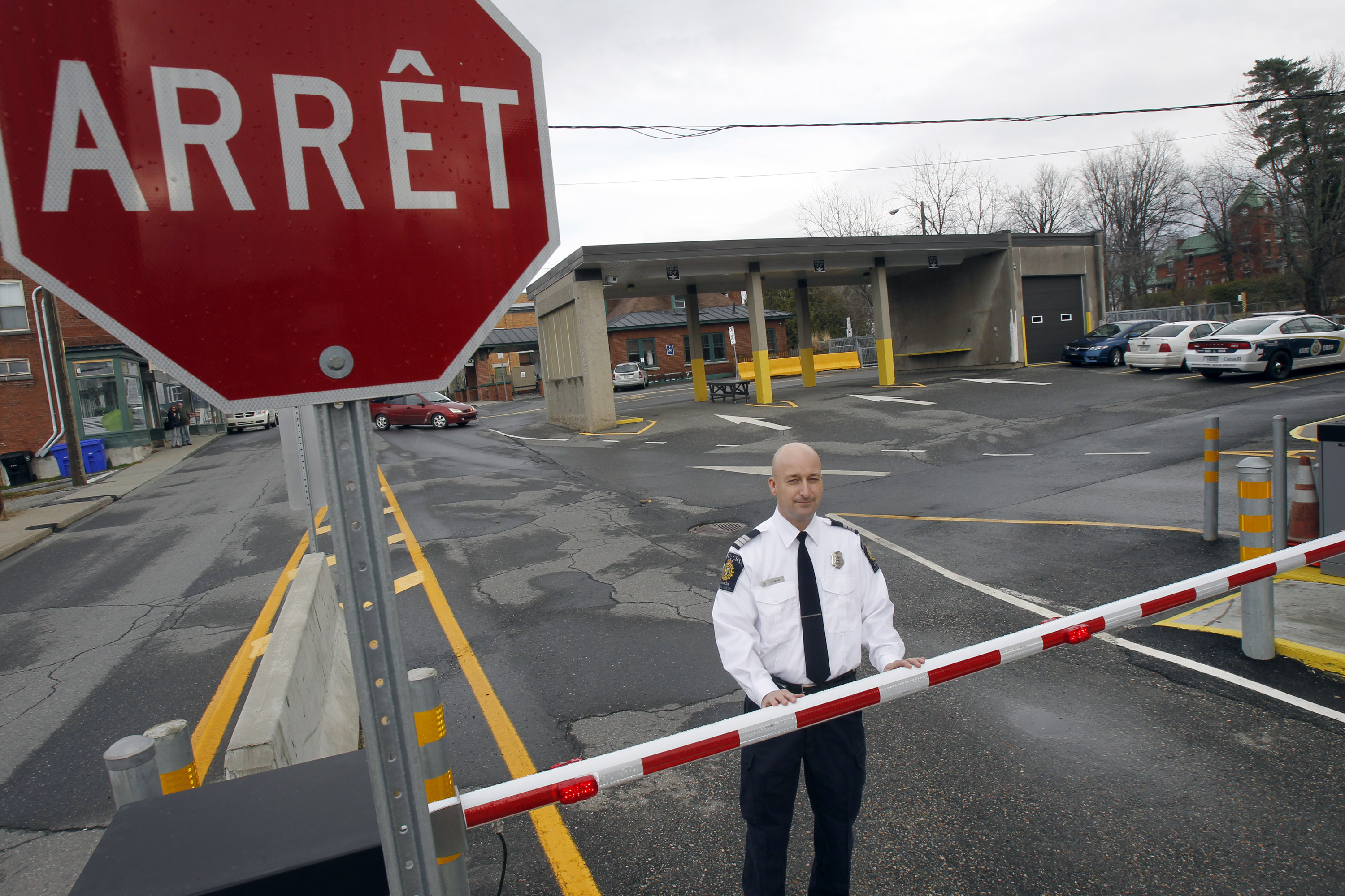 Miguel Begin, the chief of operations for the Canada Border Services Agency's Stanstead sector, stood at the Canadian port of entry in Stanstead, Quebec.