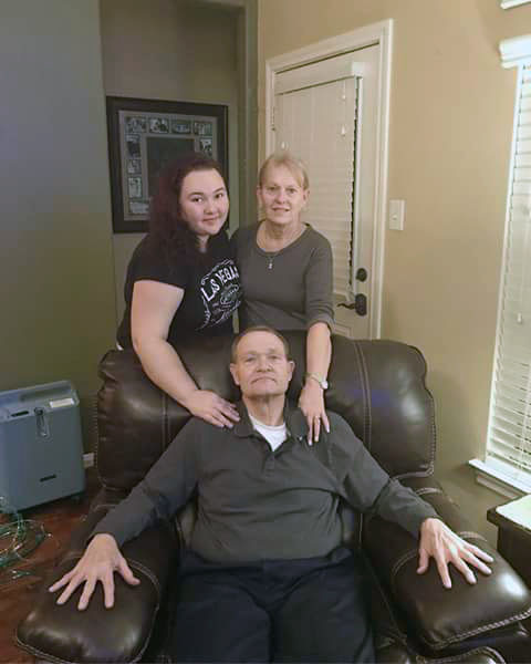 Texas shooting victim Cynthia Tisdale (top right) with her husband Recicie Tisdale (center), and niece Olinde (left.)
