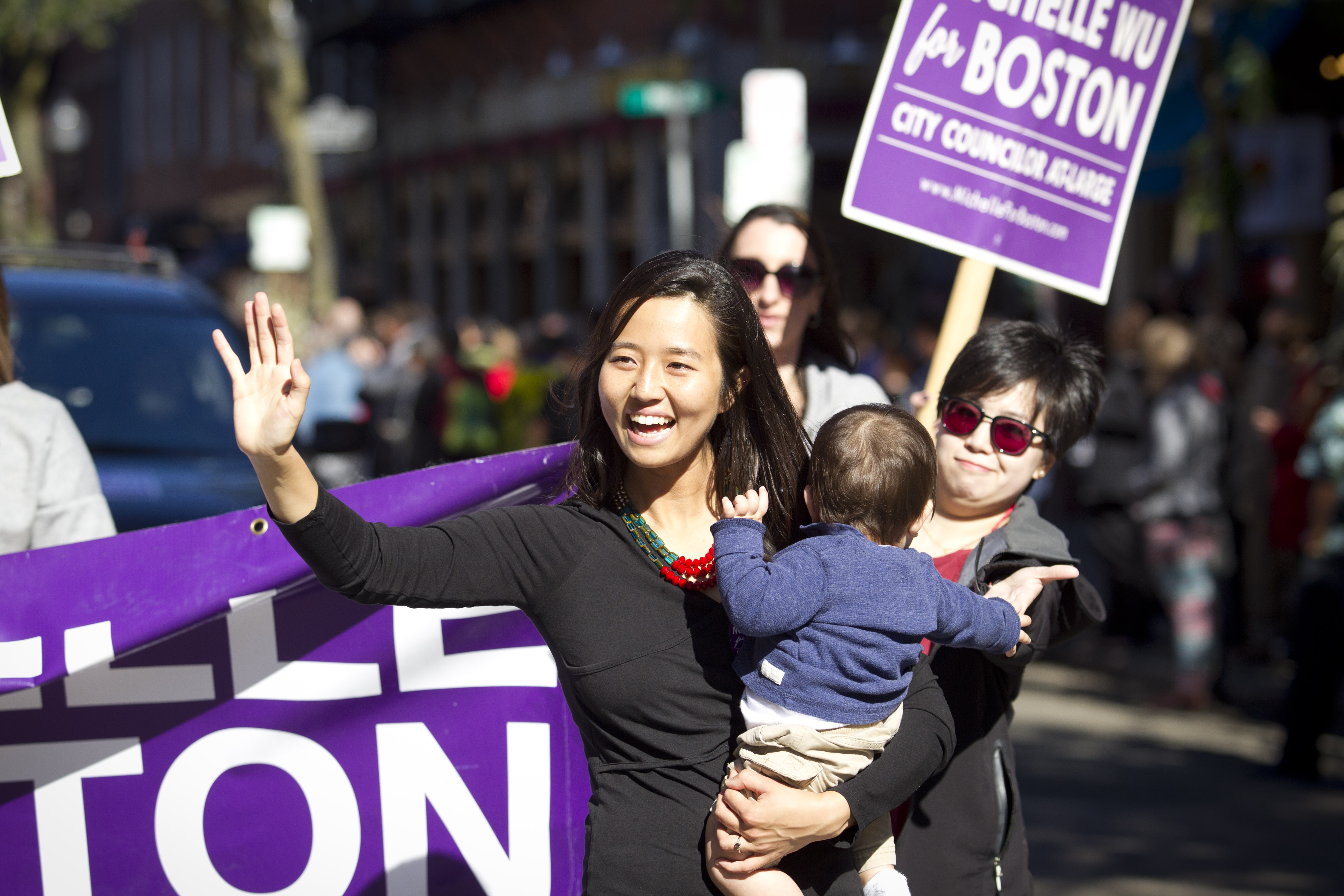 “Parenting is a crazy juggling act, no matter what field you are in,” City Councilor Michelle Wu said. “Once you add in the unpredictability and hours of politics, it takes you to a new level of humility.”