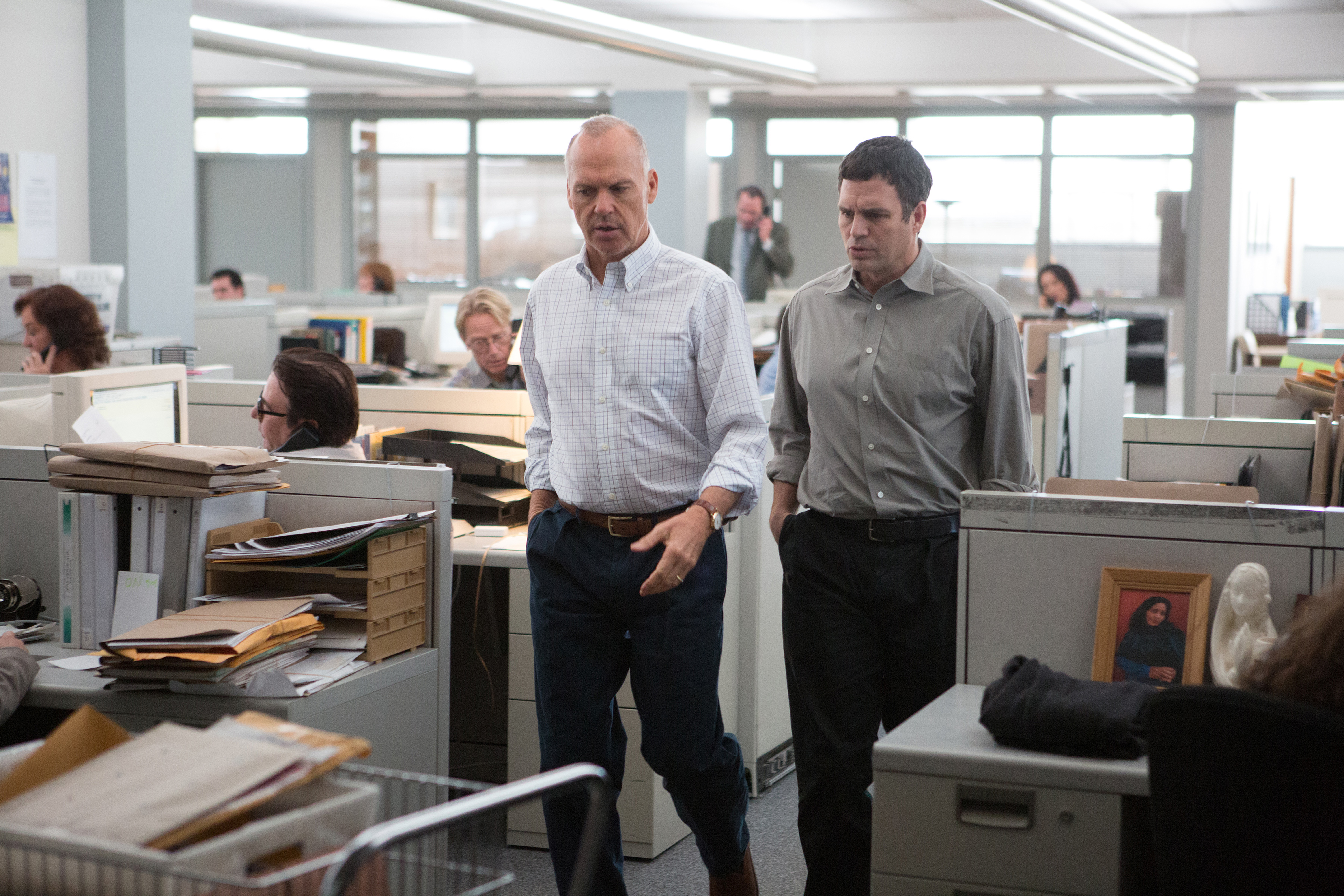 Michael Keaton (left) and Mark Ruffalo in "Spotlight."