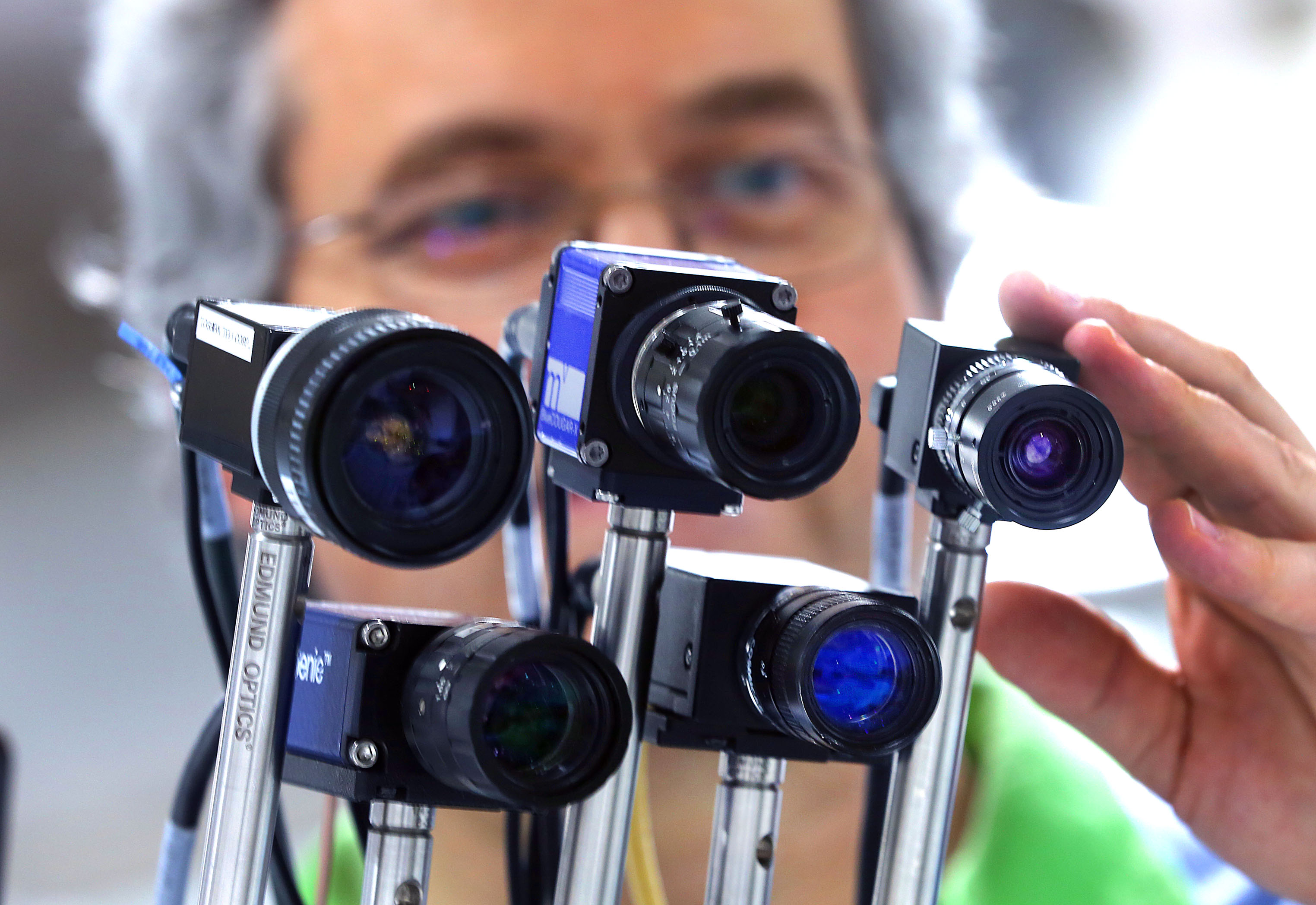 Werner Feith adjusted Gen-i-Cam cameras used in industry.