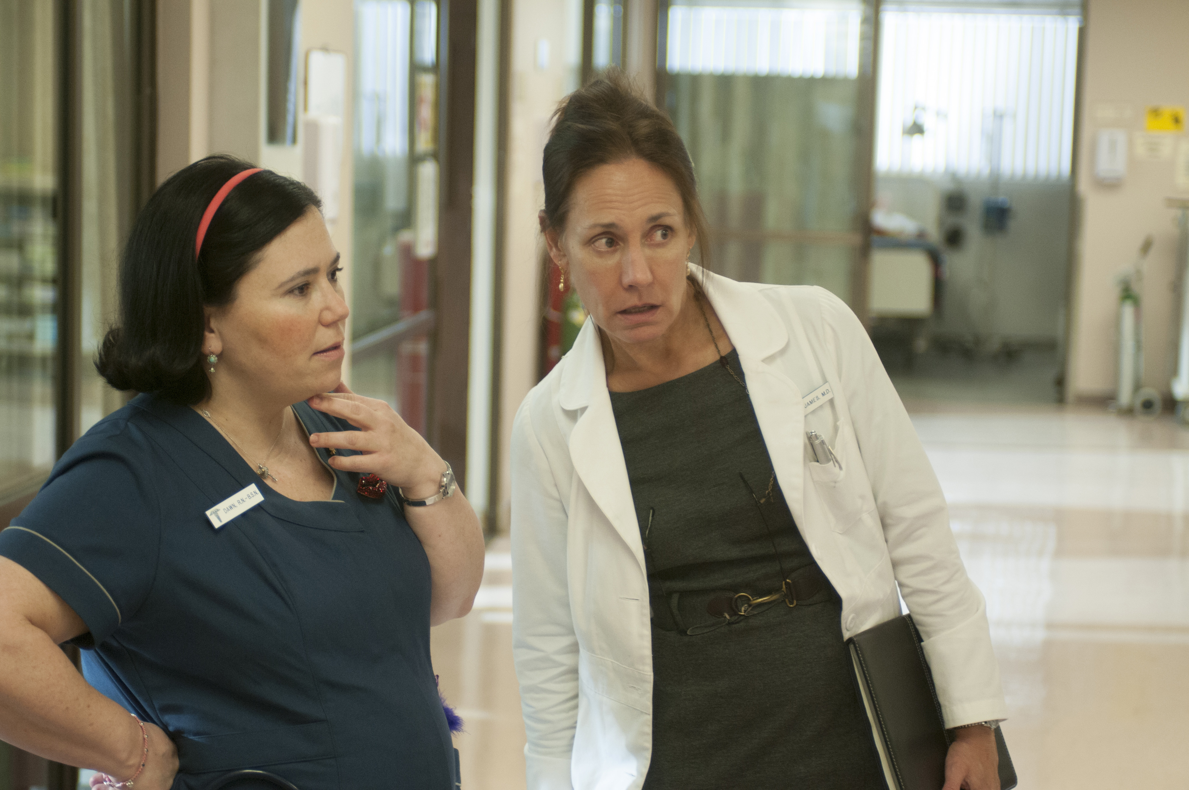 Alex Borstein (left) and Laurie Metcalf in HBO's "Getting On."