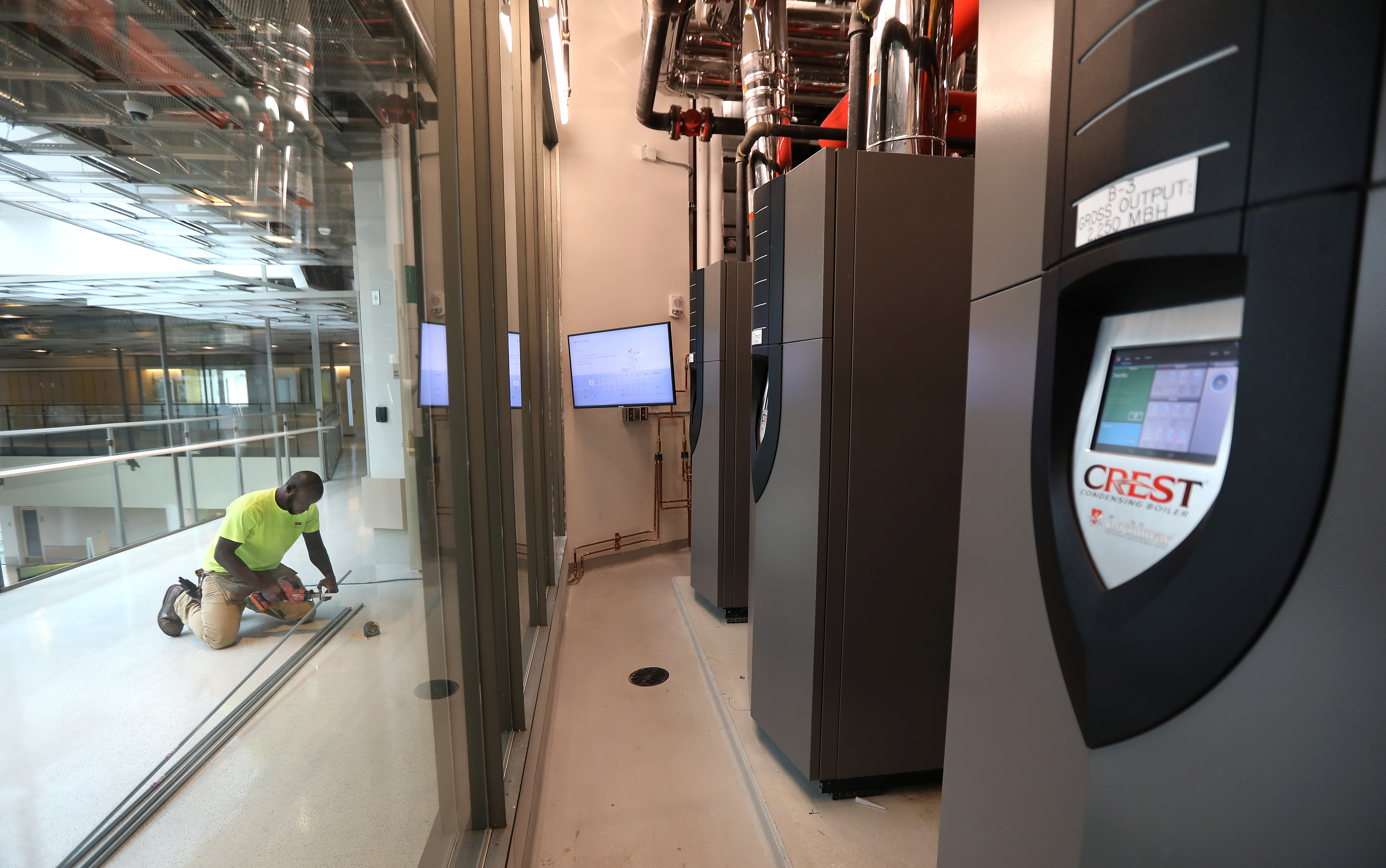 A viewed from inside the mechanical room.