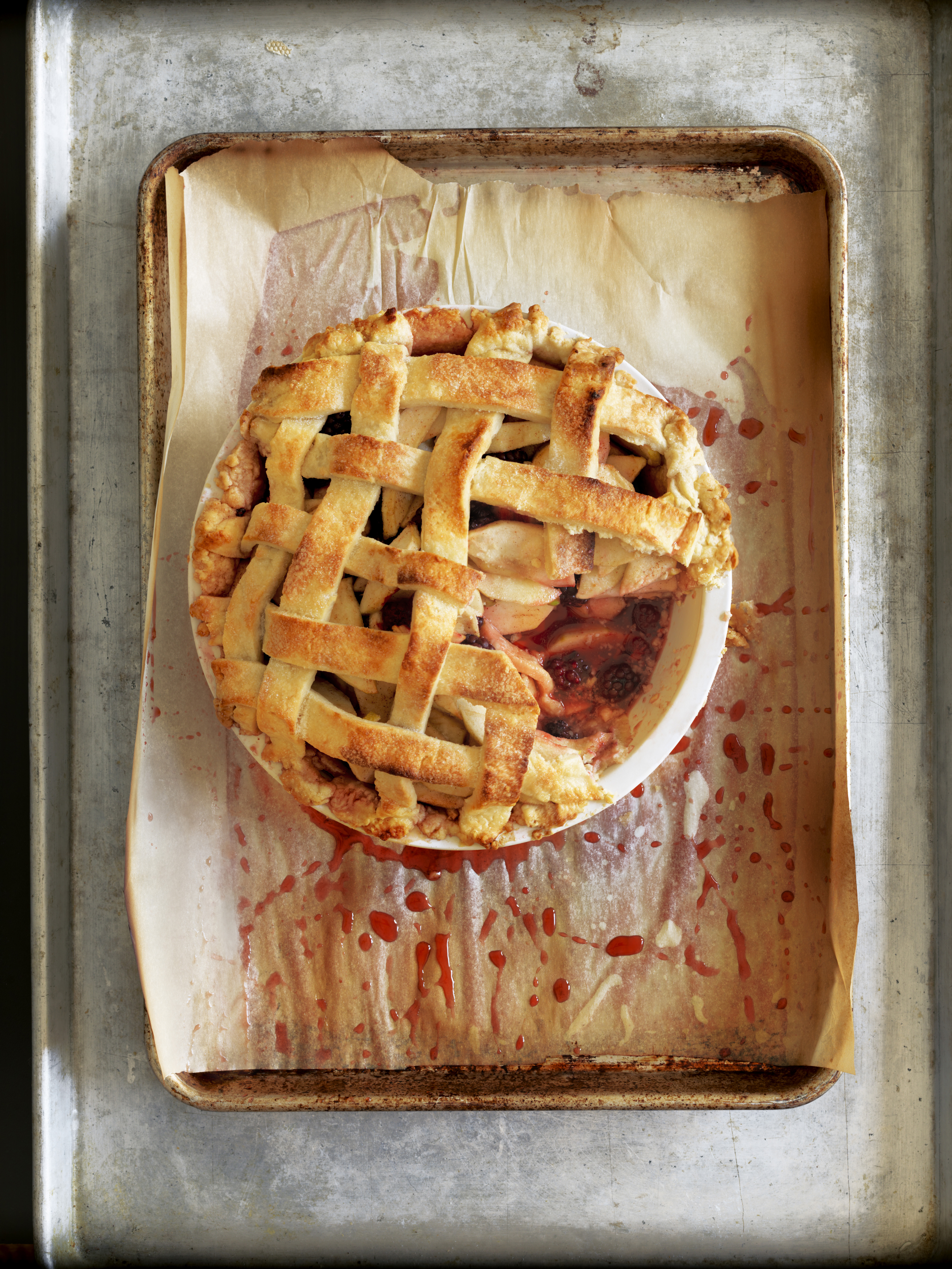 <b>THINK PINK </b>This pumped-up apple pie adds blackberries to the mix.