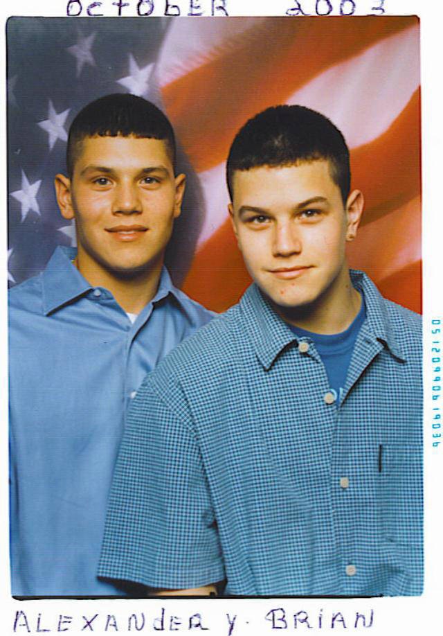 Alex (above left) and Brian Arredondo in 2003.