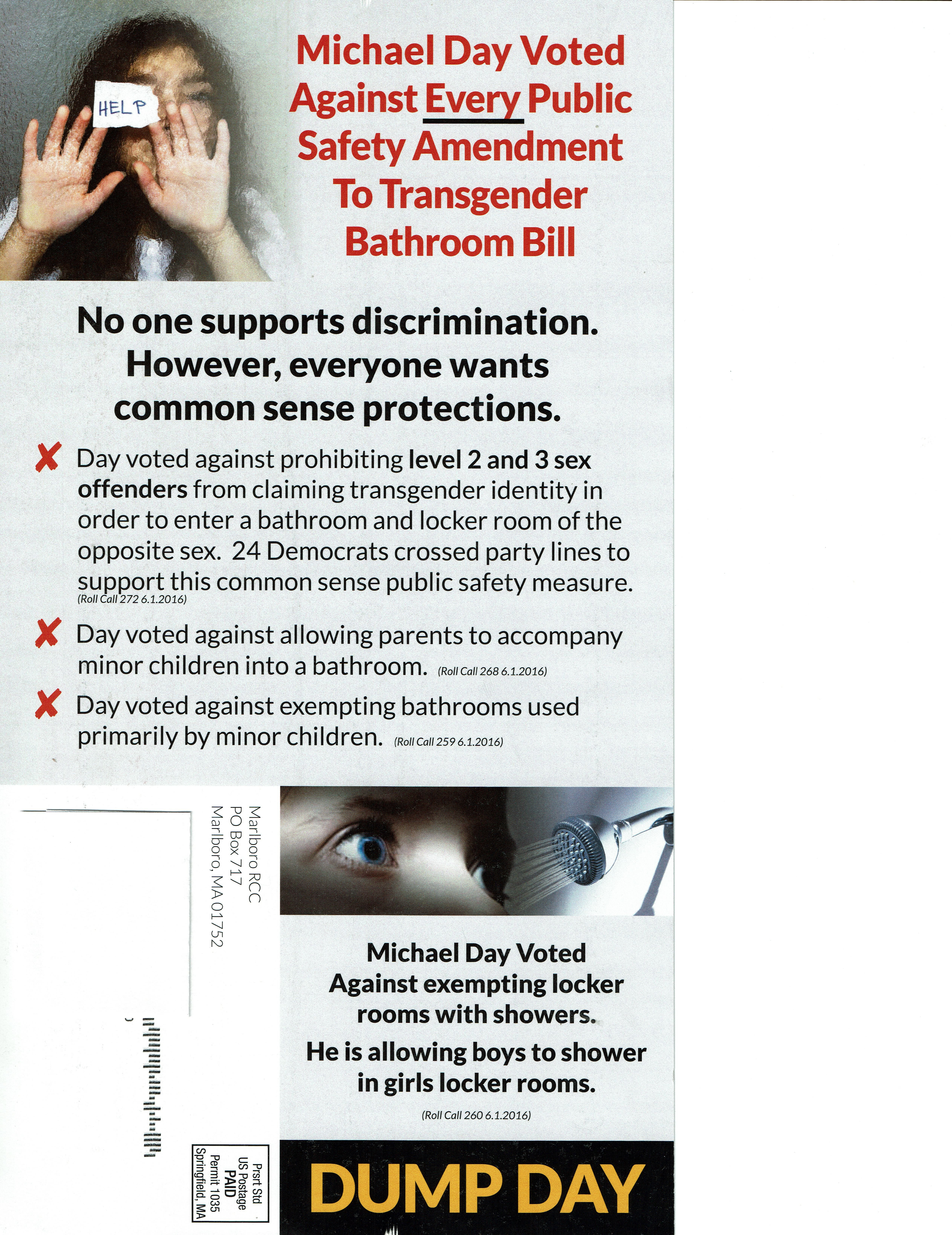Another one of the mailers sent to voters.
