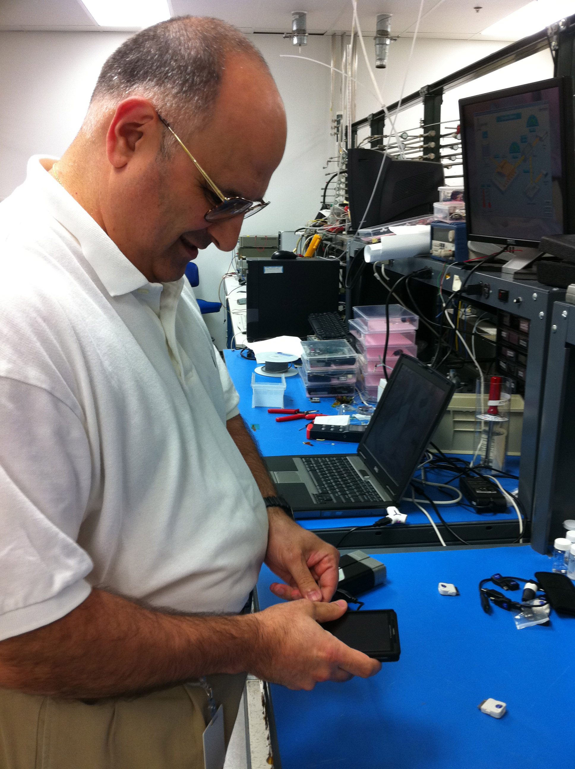 Souren Lefian, an engineer at Lilliputian Systems, worked on portable fuel-cell technology.