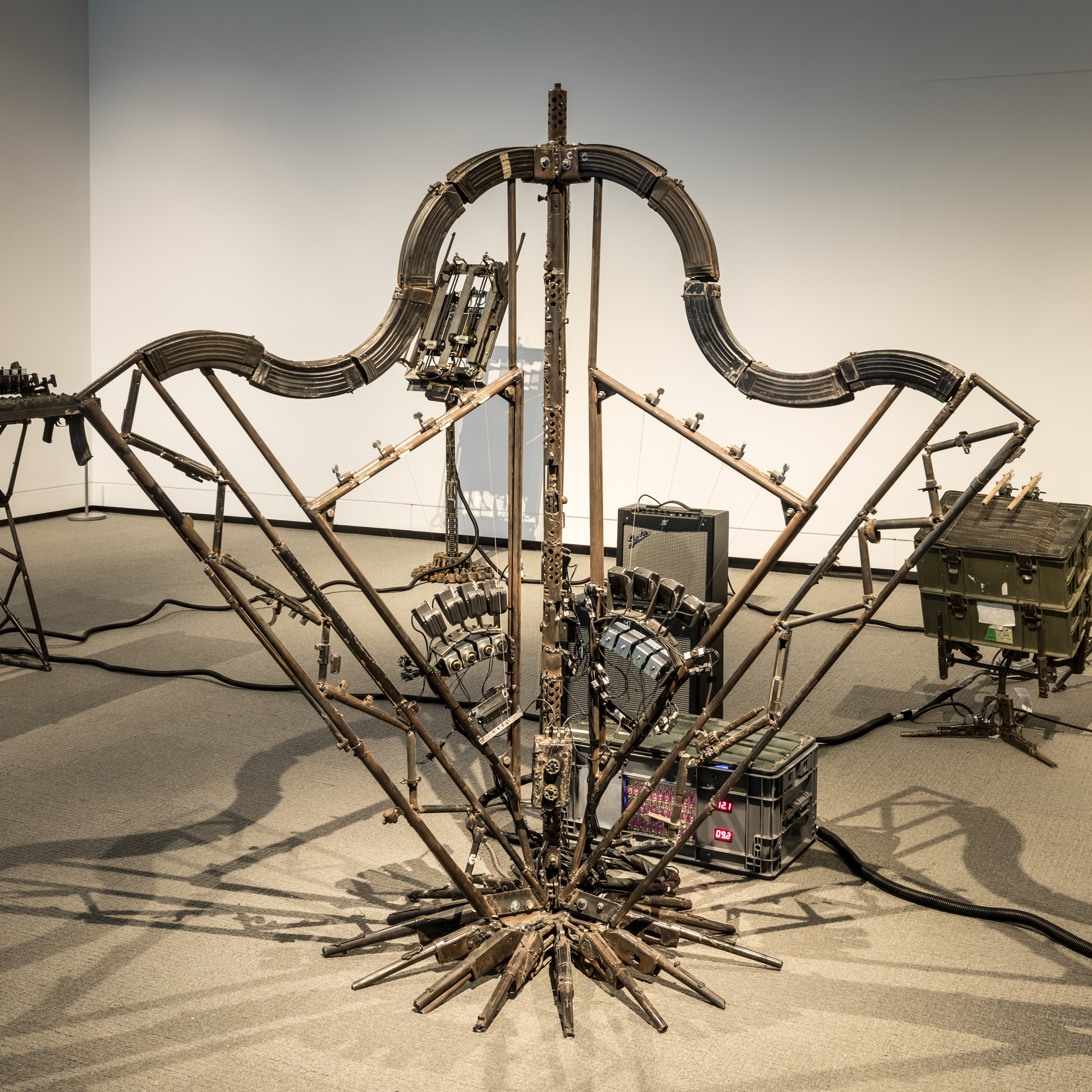 Pedro Reyes’s “Disarm Mechanized II,” in “Playtime.”
