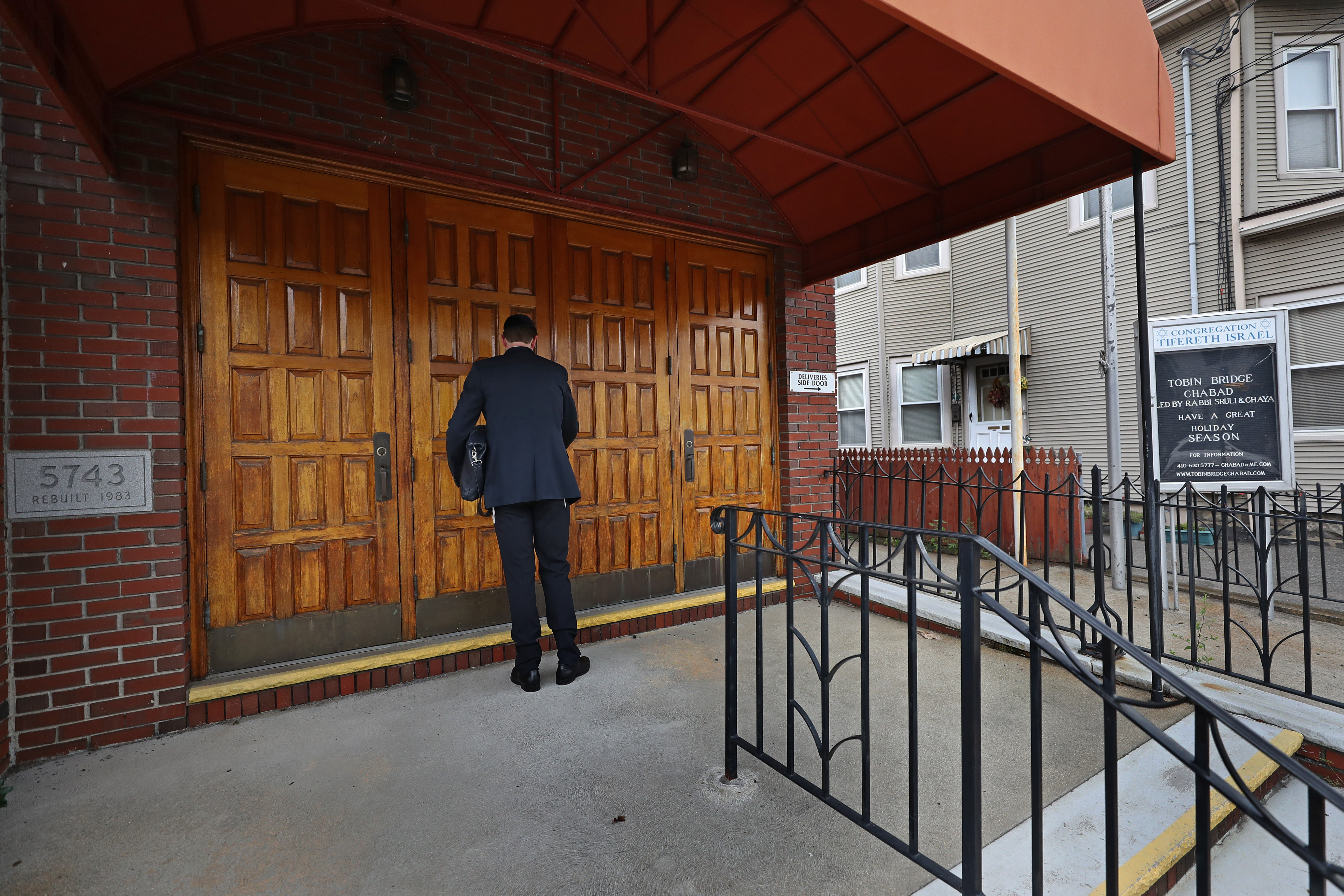 Baron unlocked the door at the newly opened Tobin Bridge Chabad in Everett.