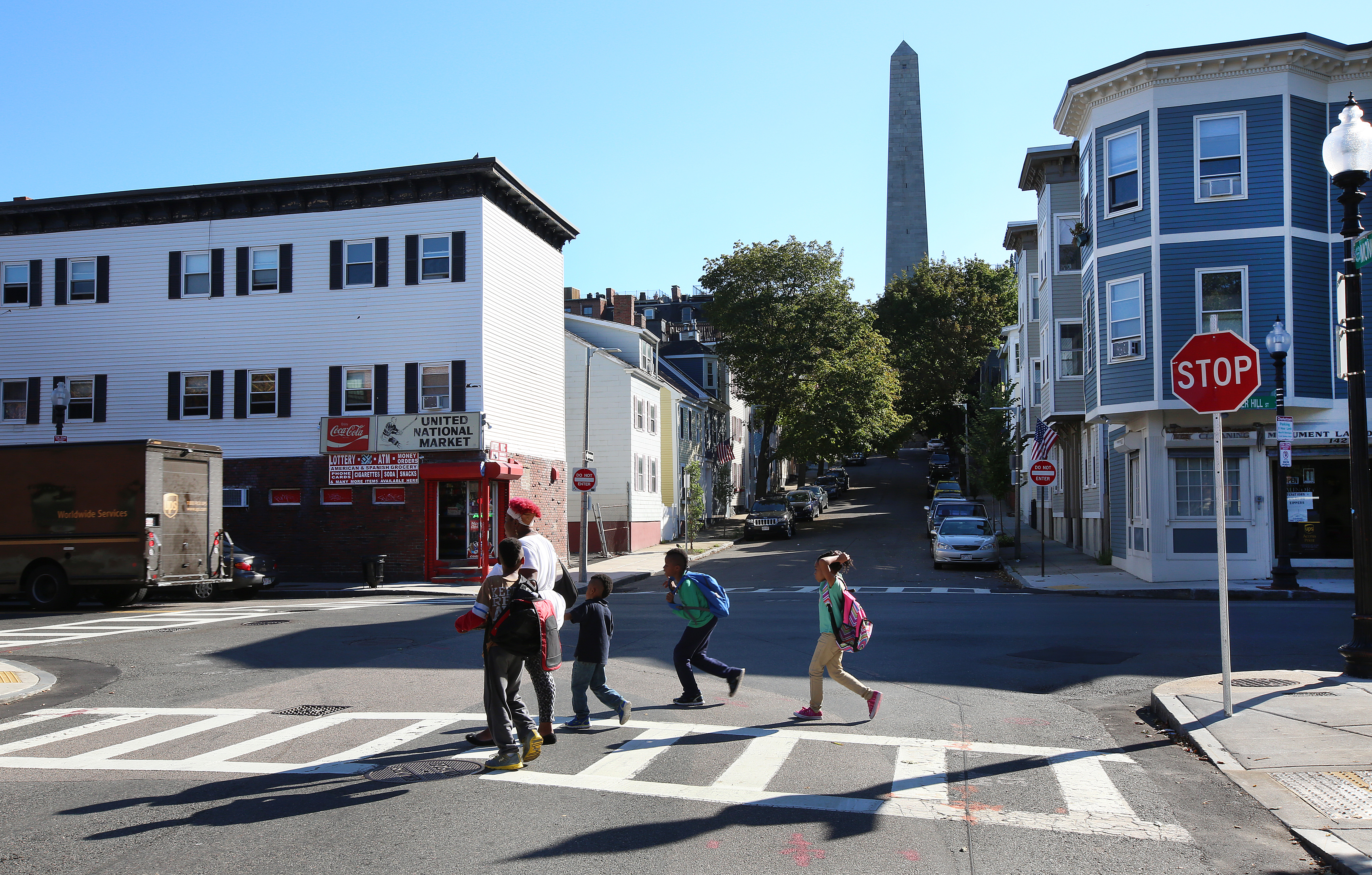The corner of Monument and Bunker Hill streets in Charlestown. The vast majority of the community lies in the BRA’s urban renewal zone.