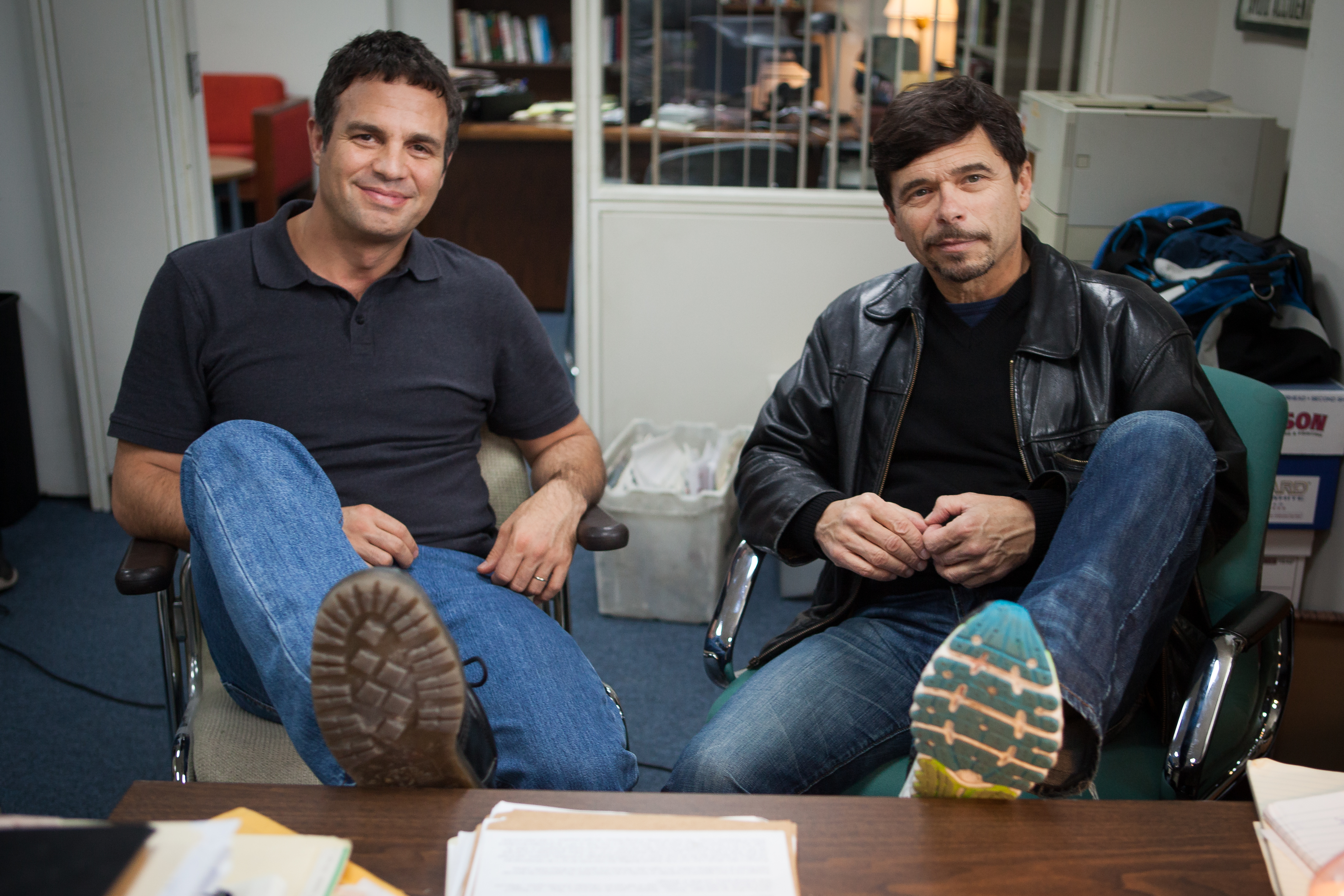 Mark Ruffalo (left) and Michael Rezendes.