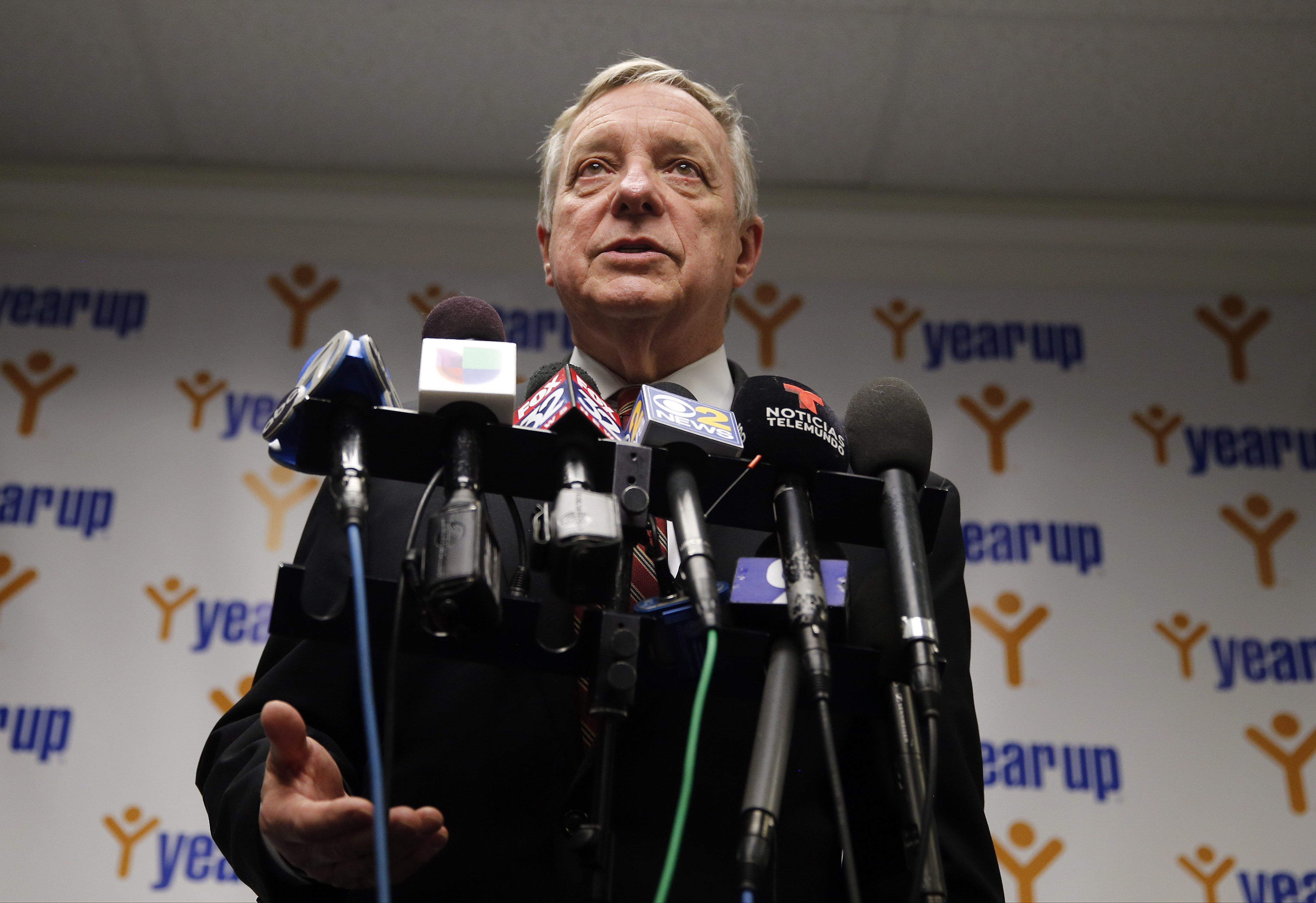 Senator Dick Durbin was among the legislators who presented the immigration deal to Trump on Thursday.