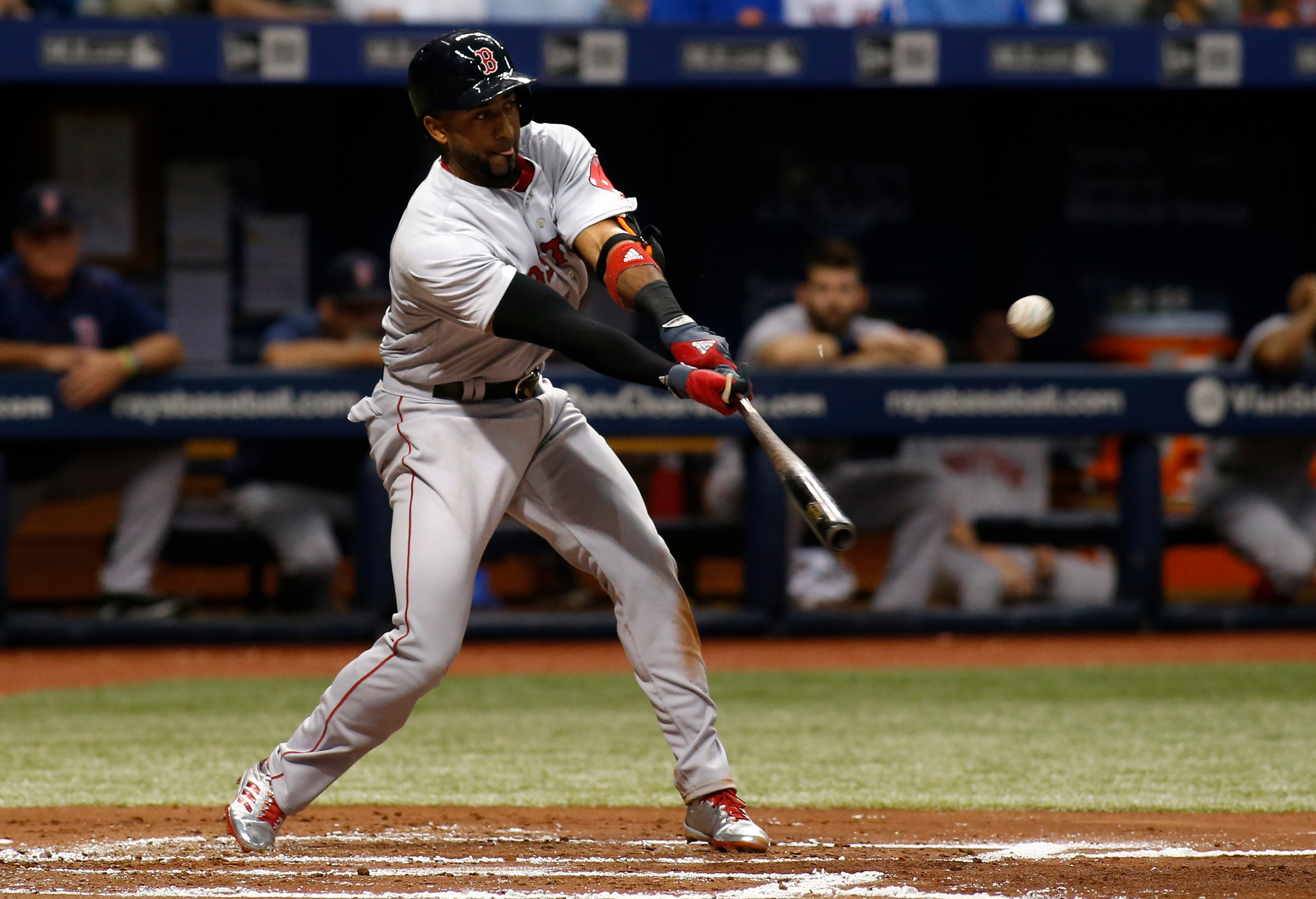 Eduardo Nunez led the Red Sox’ 12-hit assault by going 3 for 5 with a pair of doubles.