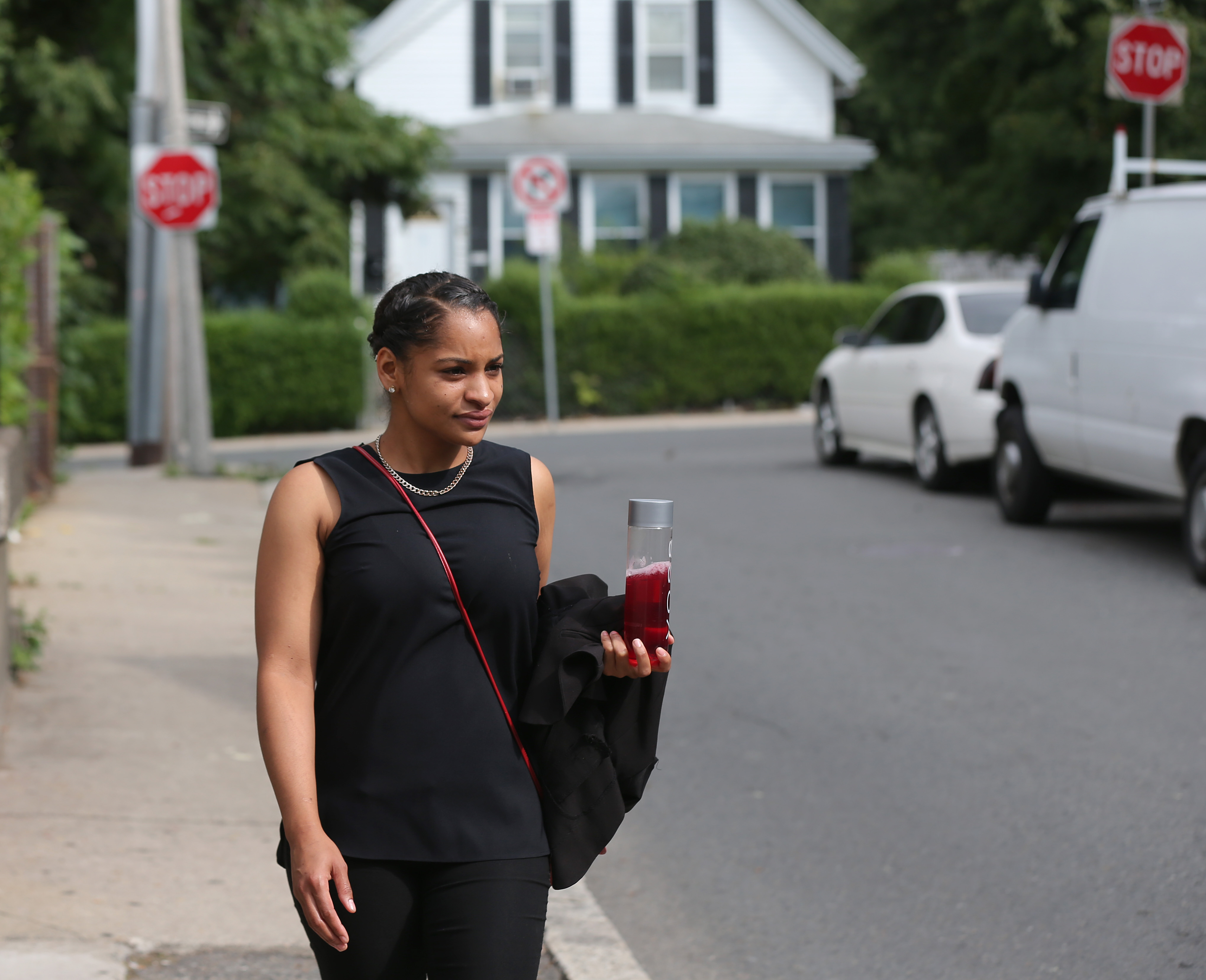 “I don’t want my son to think that working as a sales associate and making $8.50 an hour is OK,” said Wileidy Ortiz, who works as a retail employee at the Prudential Center.