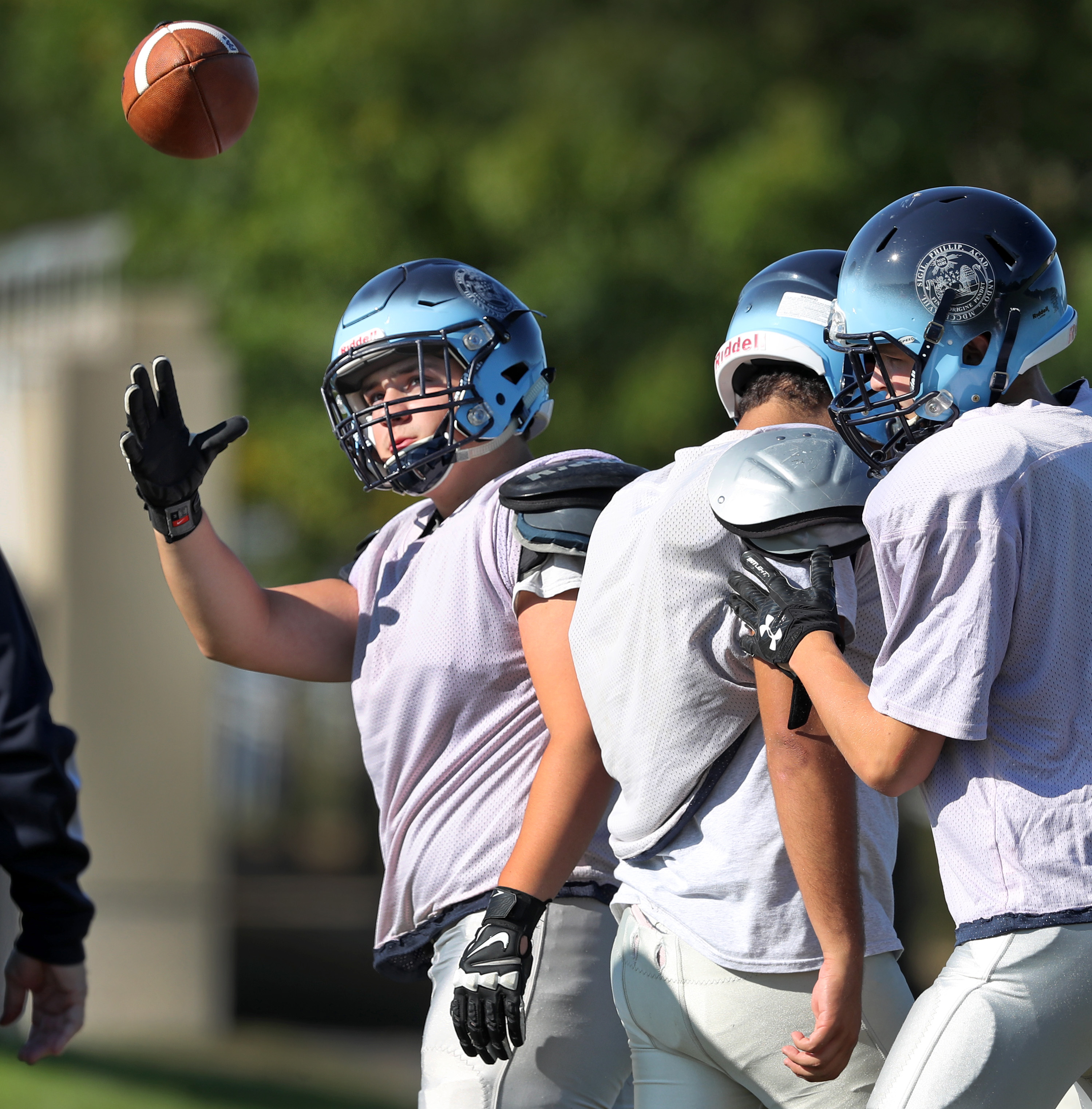 Senior captain Erik Fotta, here looking to perfect his hand-eye coordination, drew inspiration from coach Trey Brown, then an assistant, when he faced a season-ending ankle injury last fall.