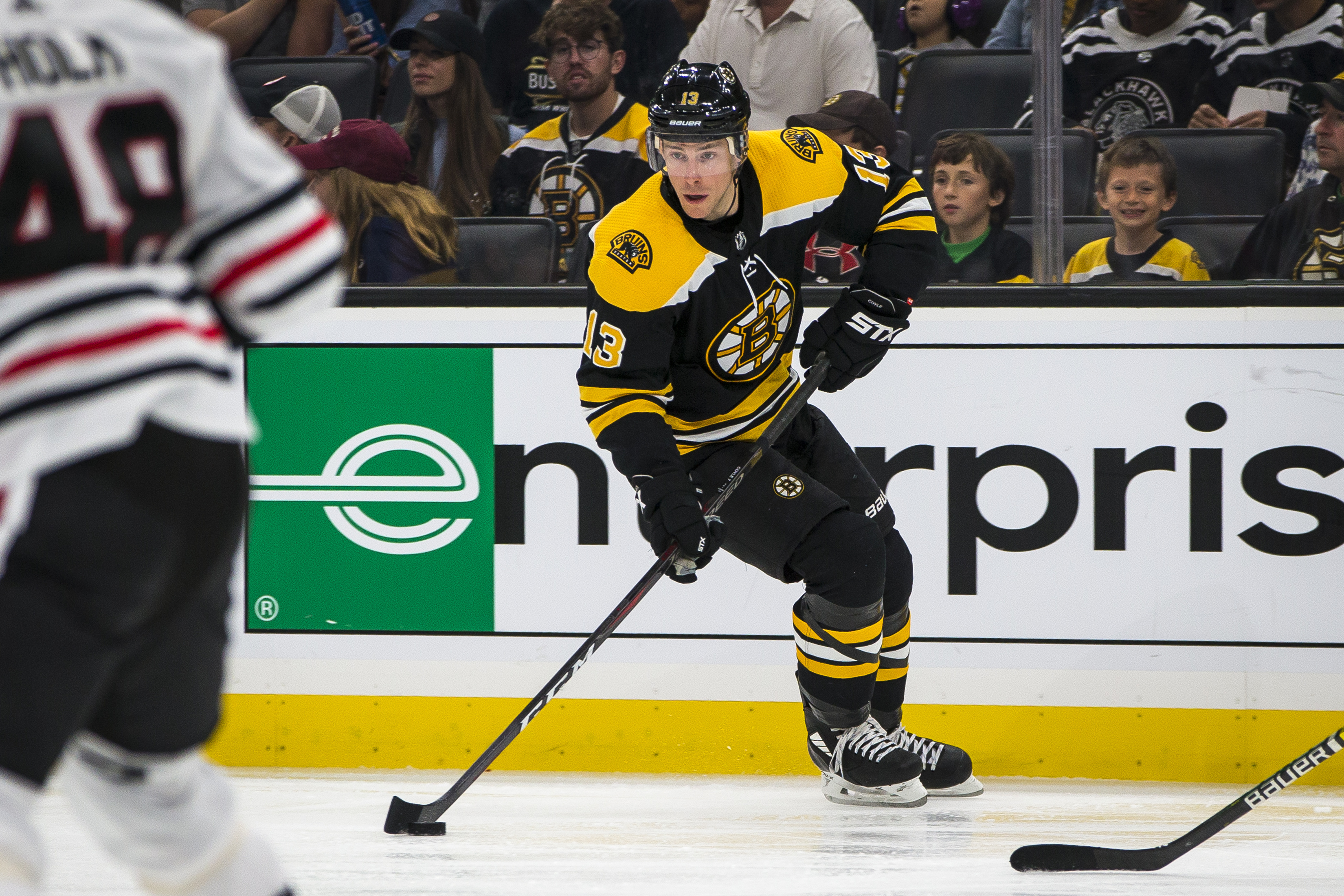Charlie Coyle has had an up=and-down start to the regular season.