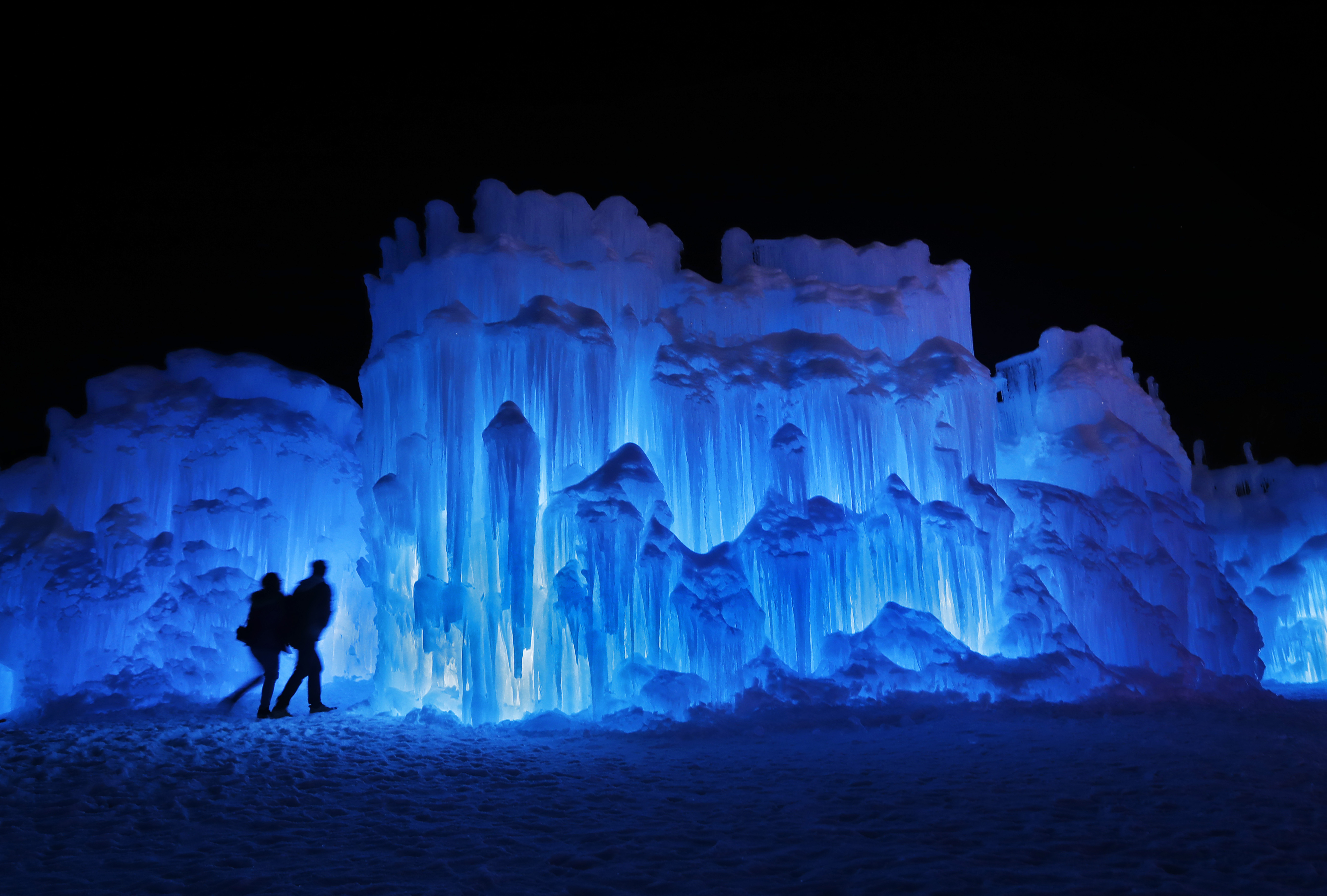 Ice Castles in New Hampshire.