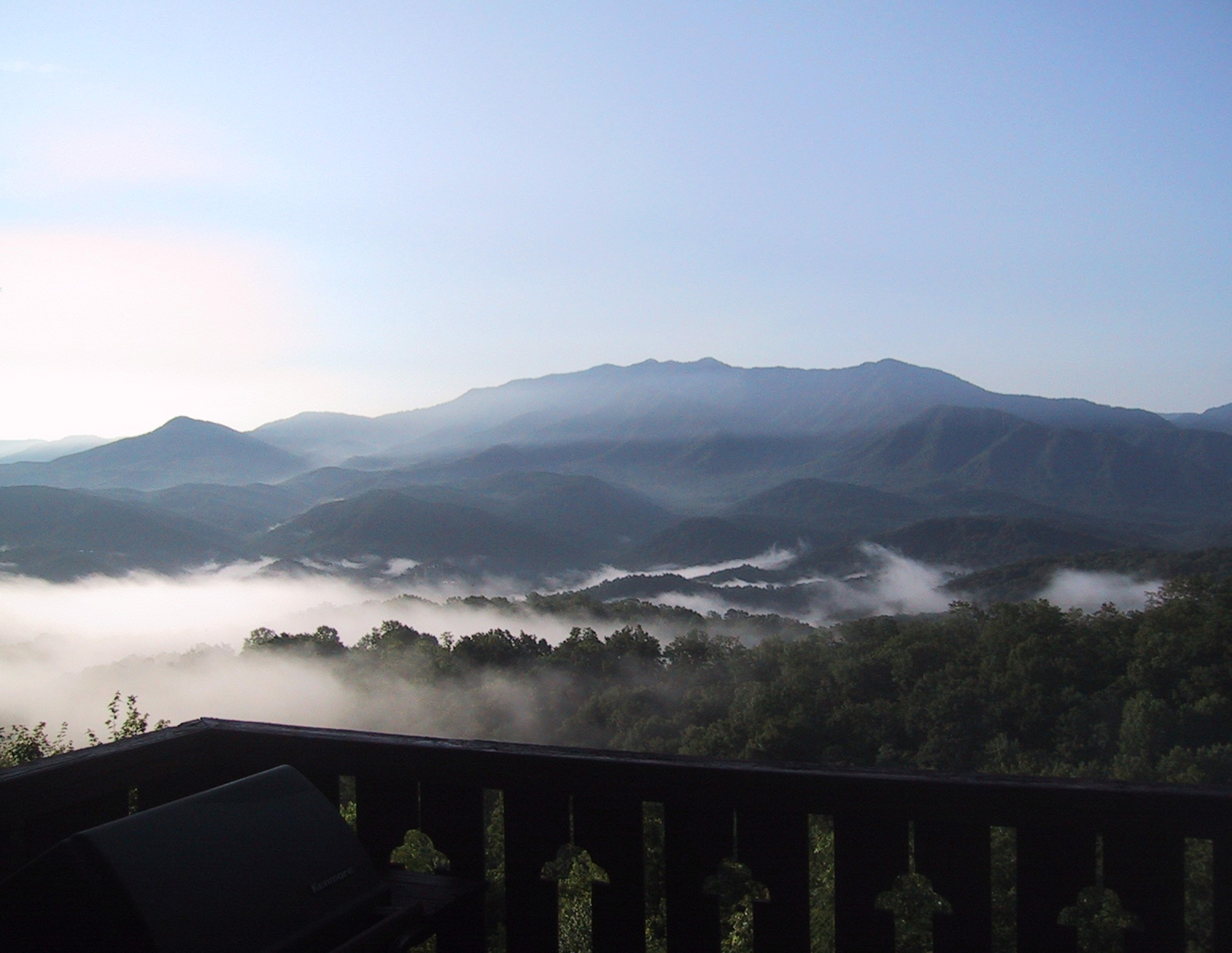 View from Foxtrot Bed and Breakfast in Gatlinburg.