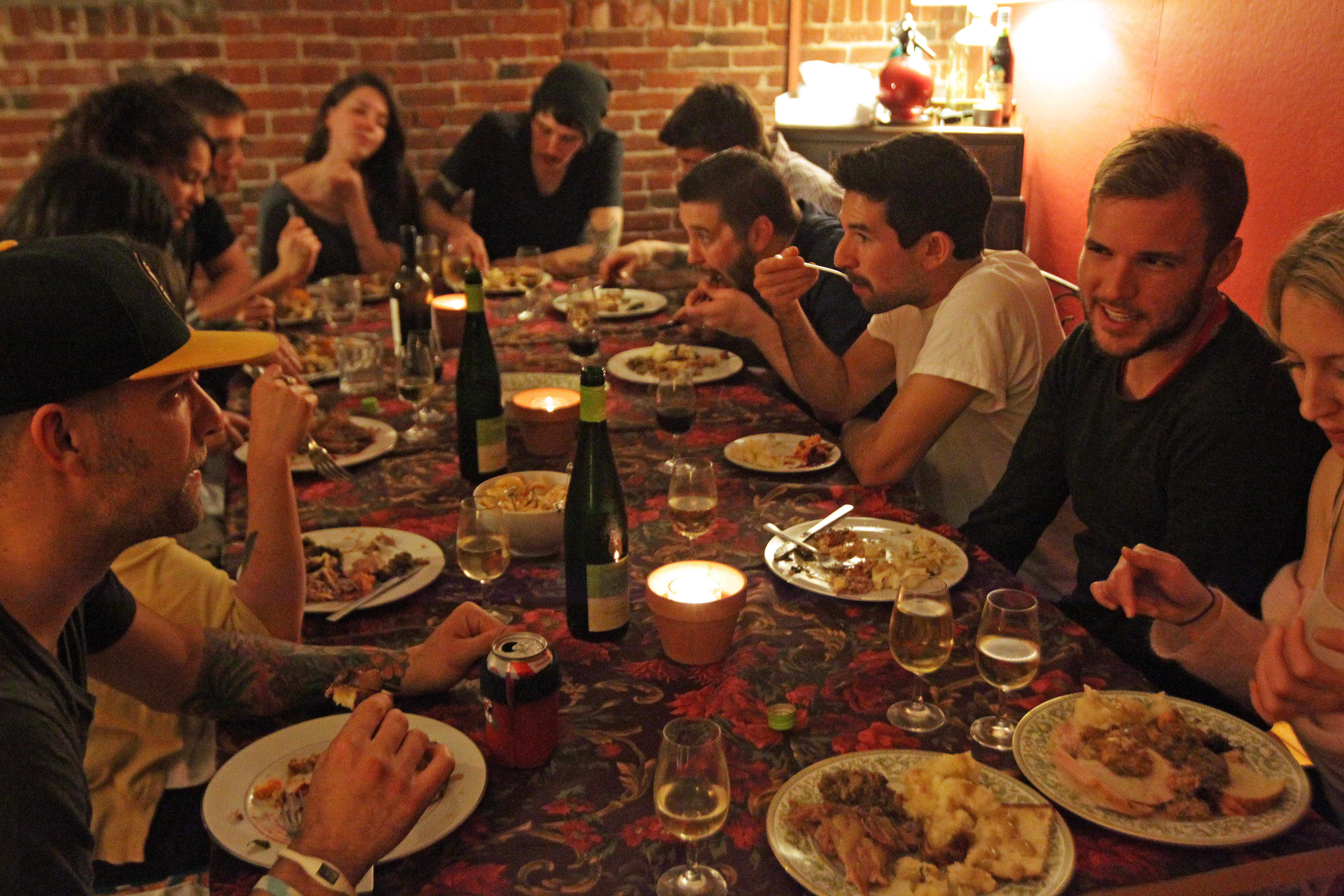 Coppa chef Jamie Bissonette and his wife Courtney hosted a big Thanksgiving party at their South End home last year for their friends and the staff of both of their restaurants.