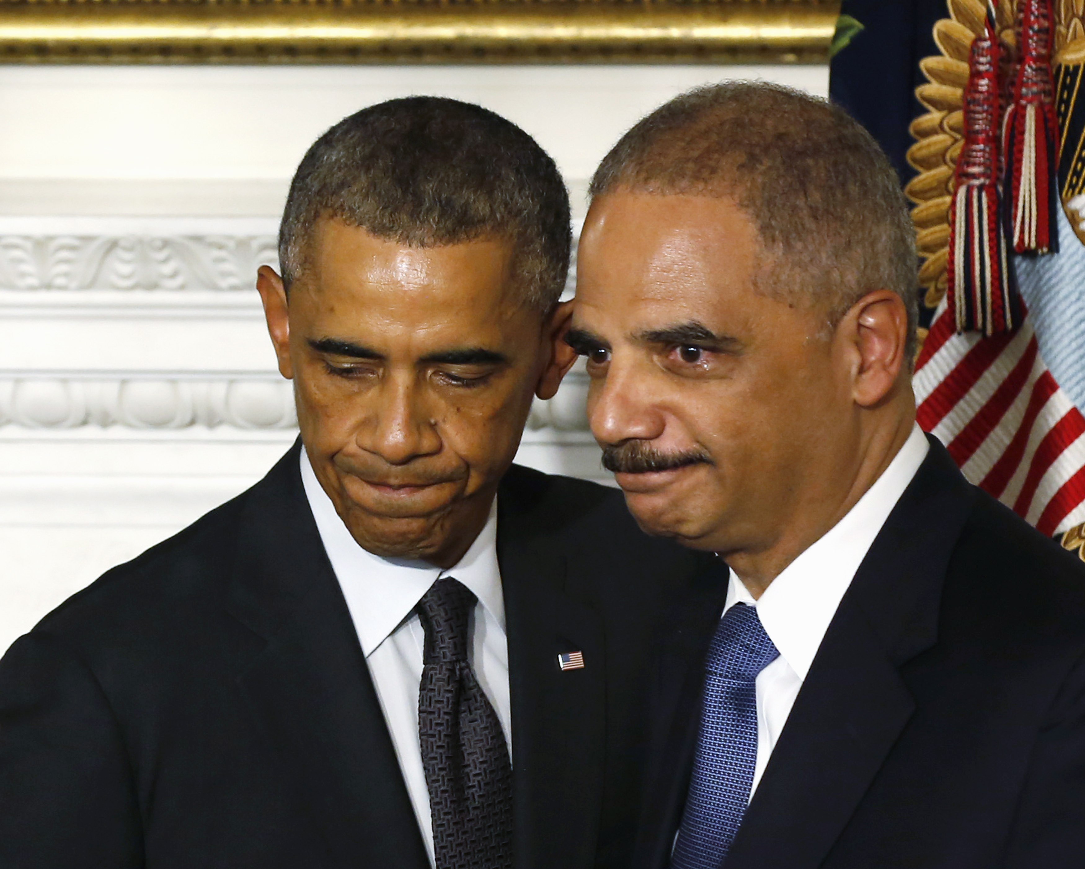 Eric Holder announced his decision in a news conference with President Obama.