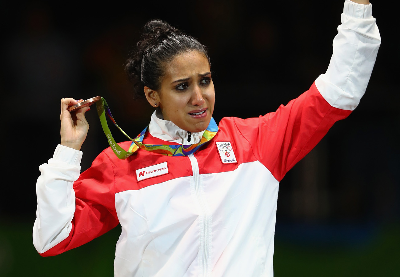 Tunisian fencer Ines Boubakri won a bronze medal at the Rio Games and made a statement.
