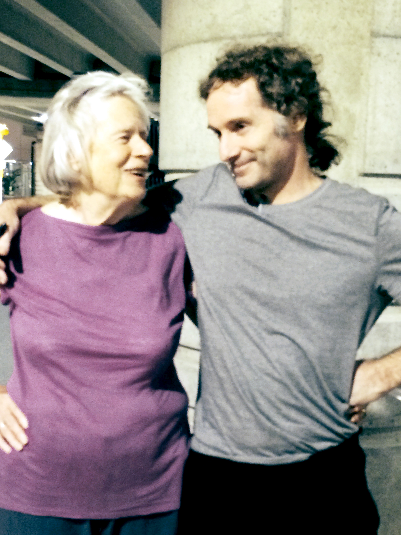 Nancy Curtis (left) and her son, Peter Theo Curtis, reunited in Boston on Tuesday.