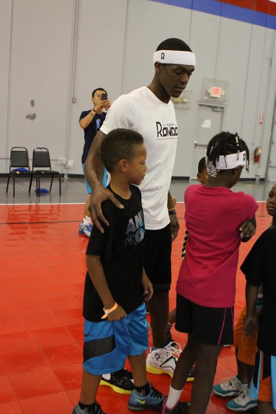 Rajon Rondo hosted his annual youth basketball camp this week while the Celtics were busy working their free agency priorities.