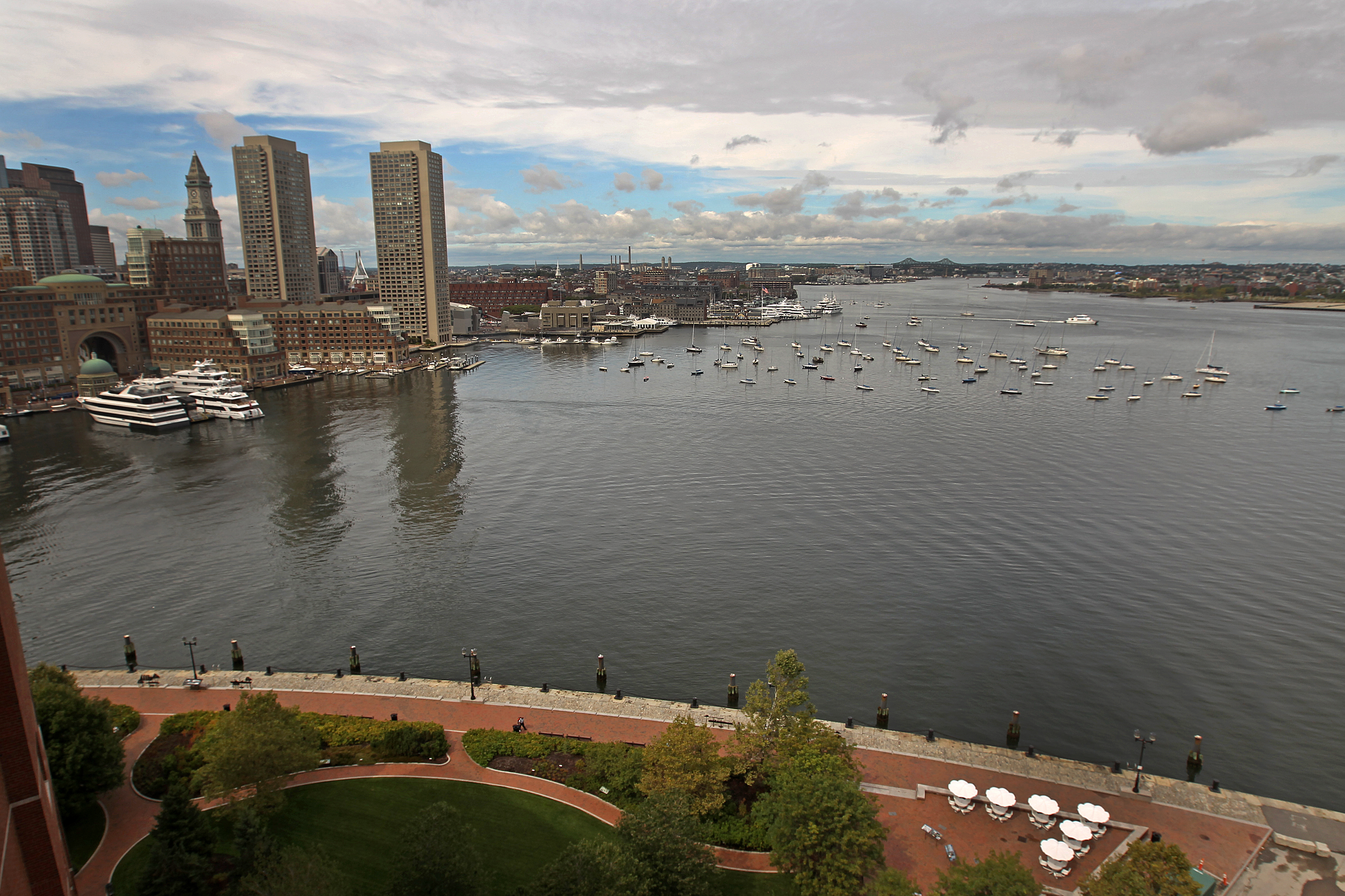 A view of the South Boston Waterfront outside the John Joseph Moakley United States Courthouse. New condo development virtually stopped in 2009, when the financial crisis and recession made it difficult to finance such projects.