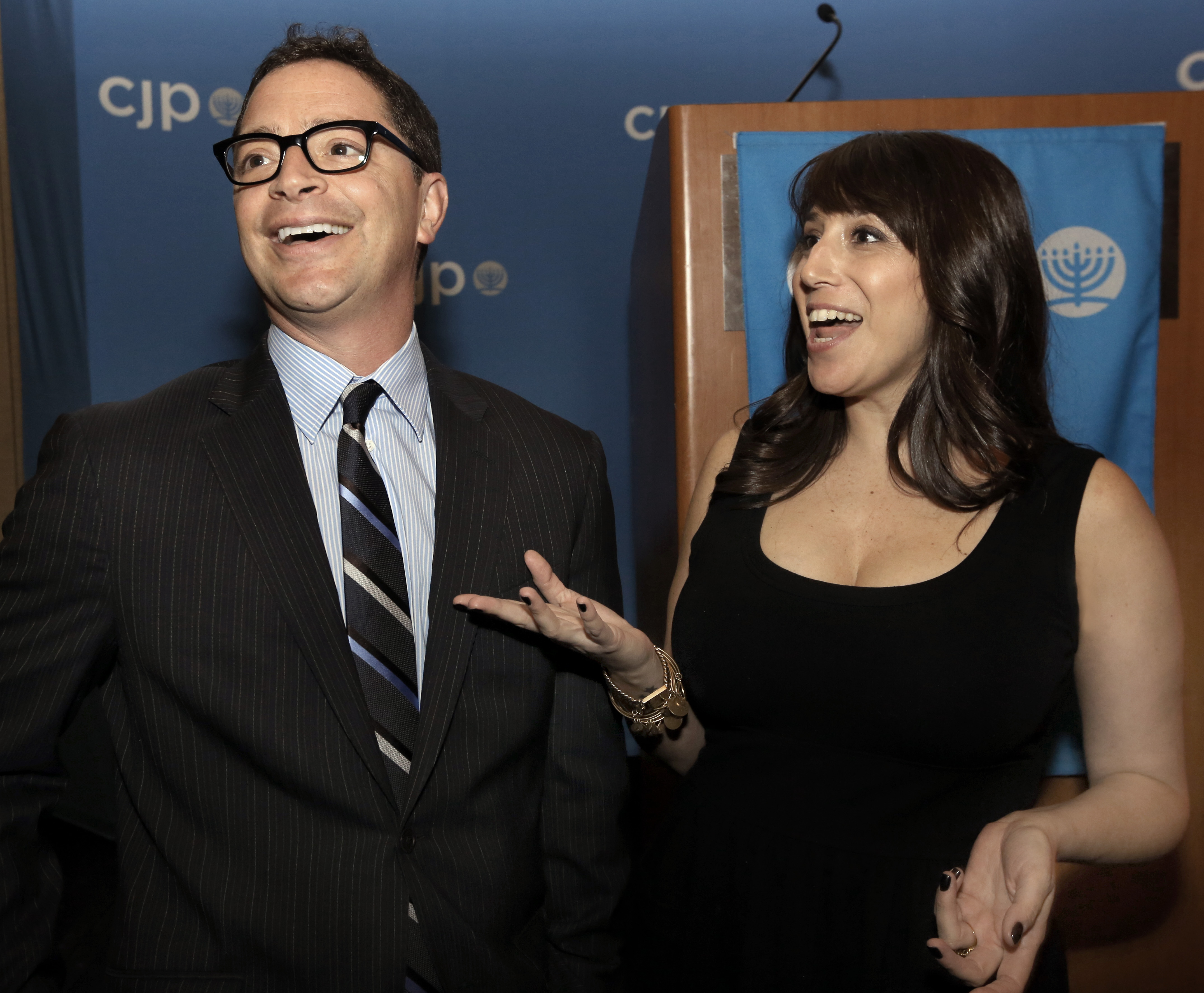Joshua Malina and Dani Weinstein at CJP’s Chai Society Mega Event.