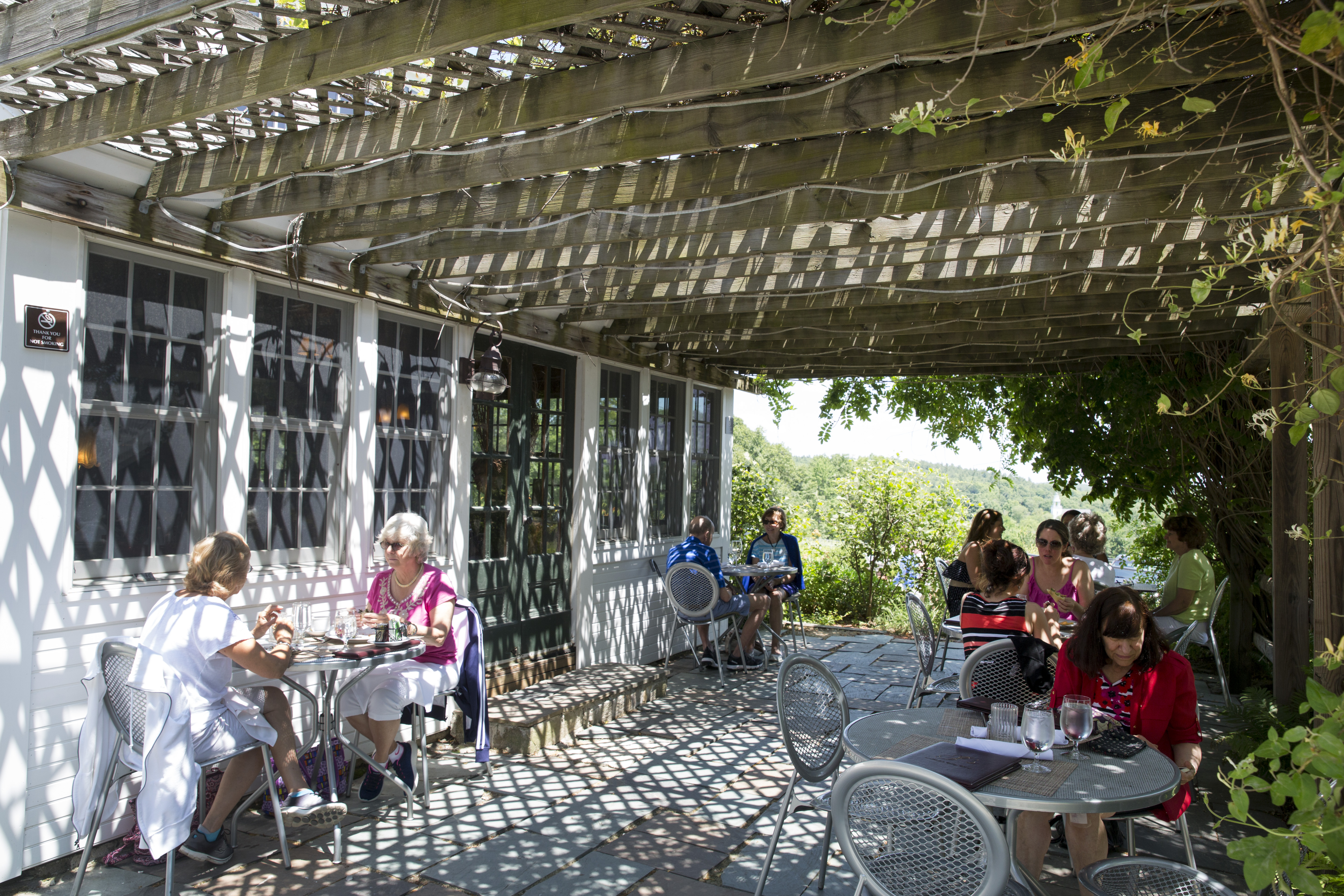 Enjoying lunch at Nashoba Valley Winery.