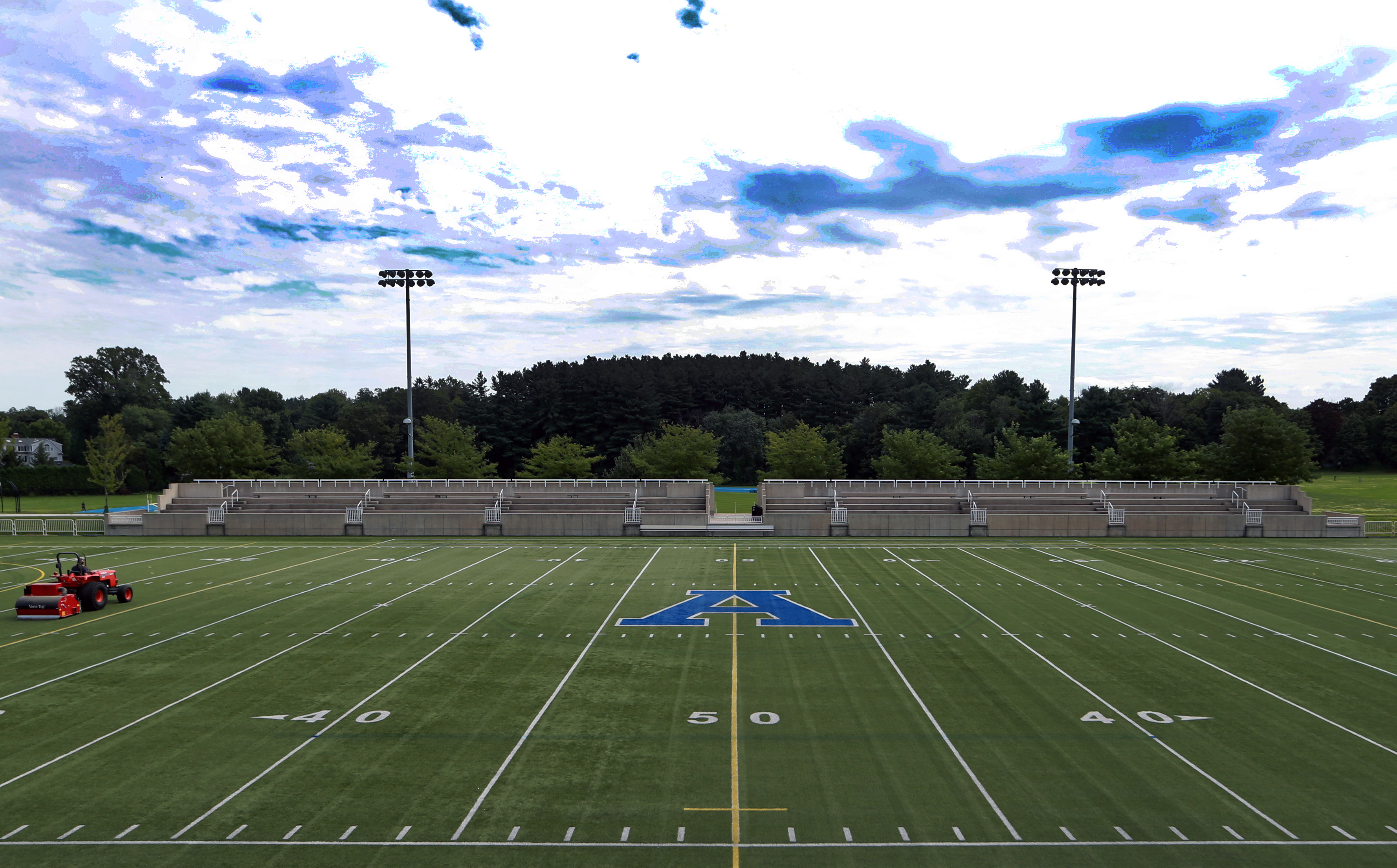 The football field at Phillips Academy.