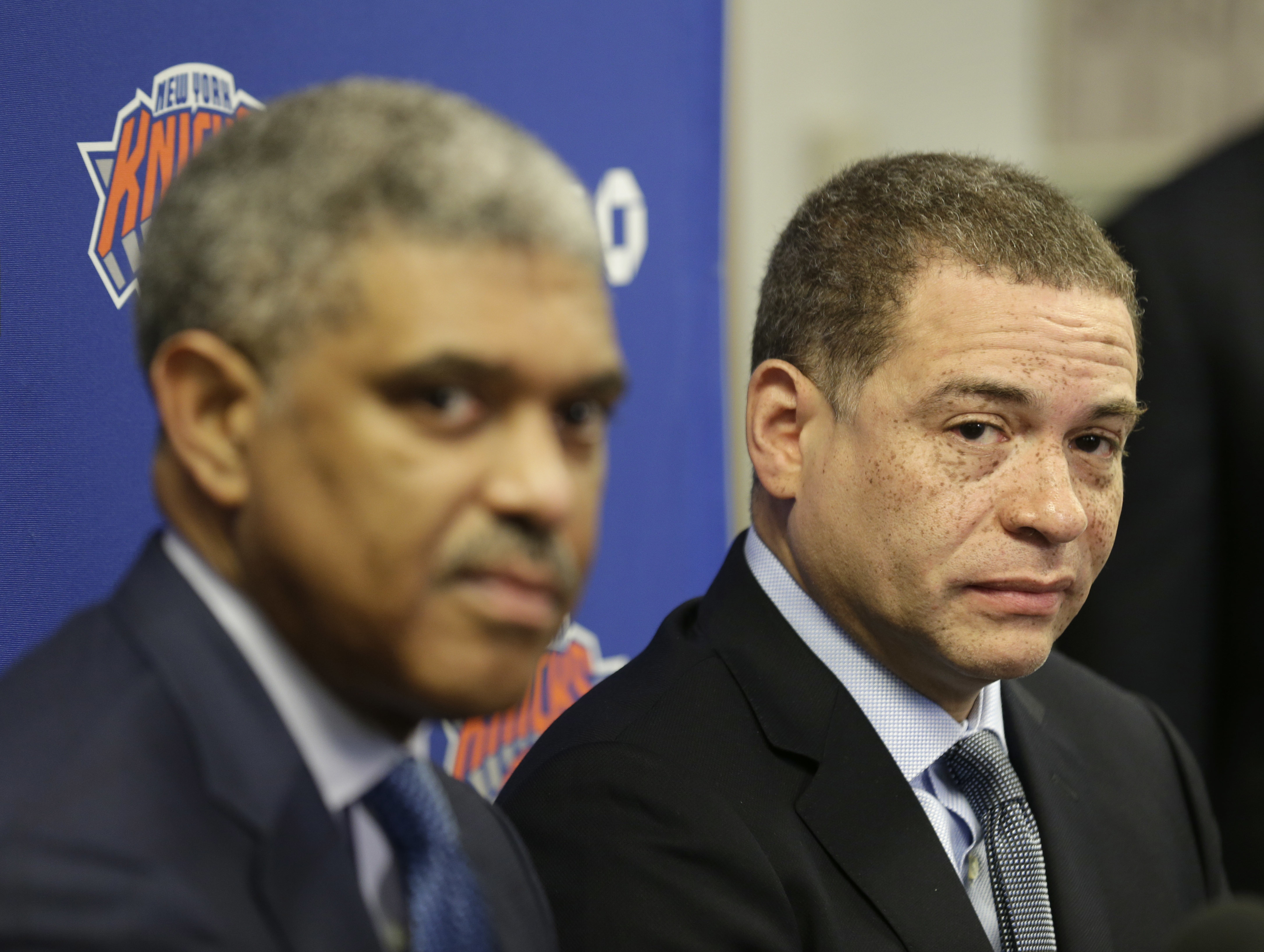 Knicks general manager Scott Perry, right, is one of only six Black GMs in the NBA.