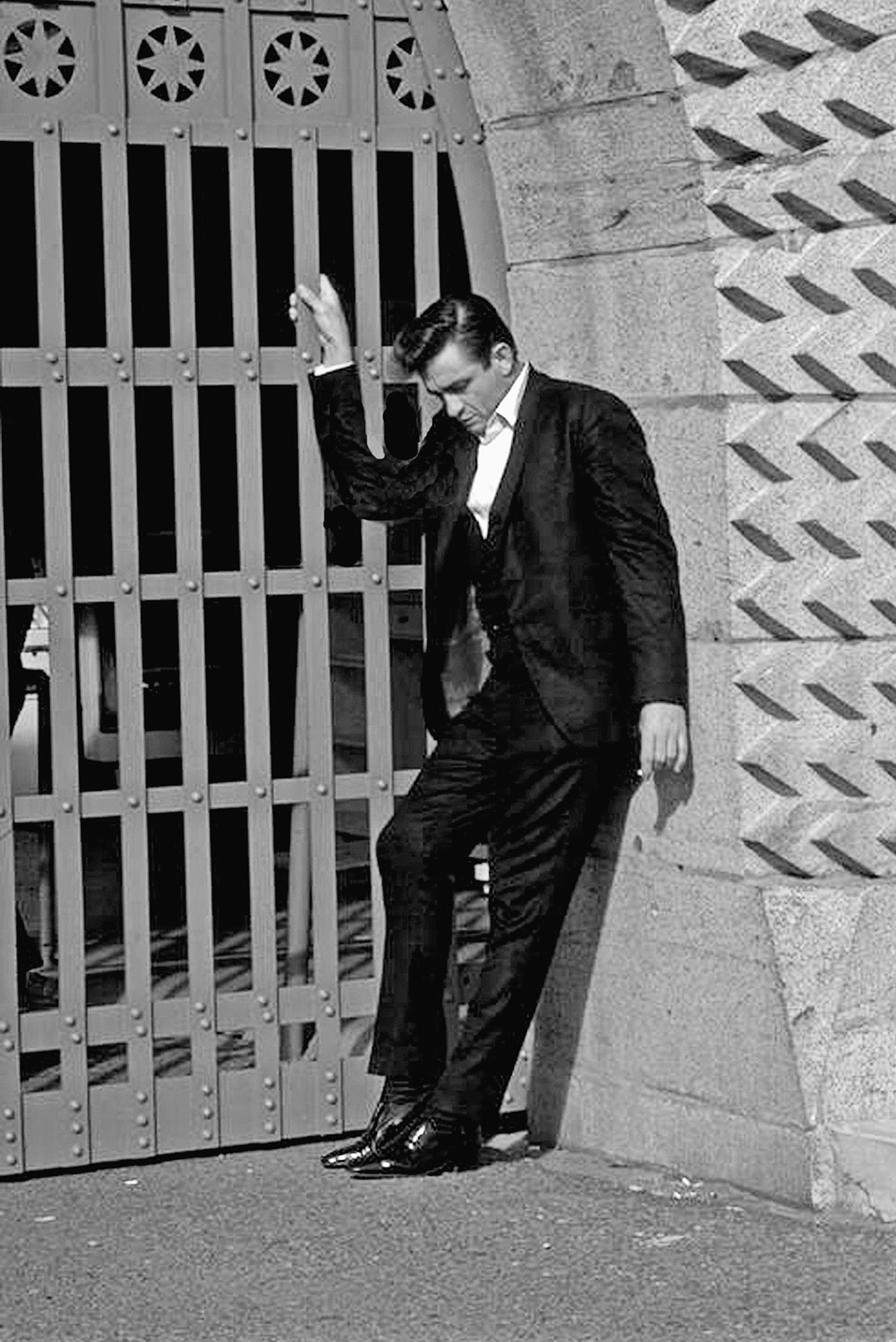 Johnny Cash before his landmark concert at Fulsom Prison in 1968.