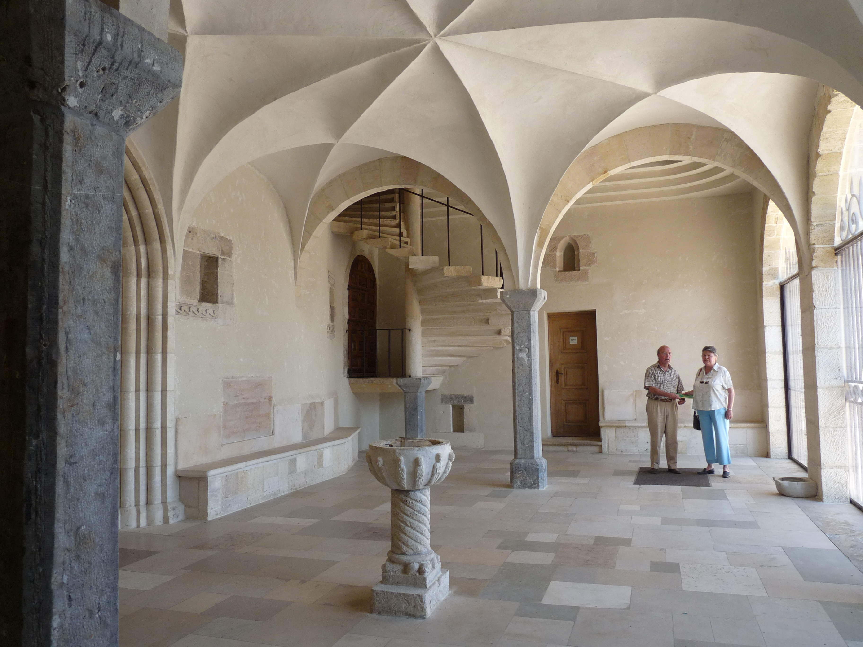 The Saint Remy Abbey church, which is open daily to visitors, features handcrafted stone and metal work.