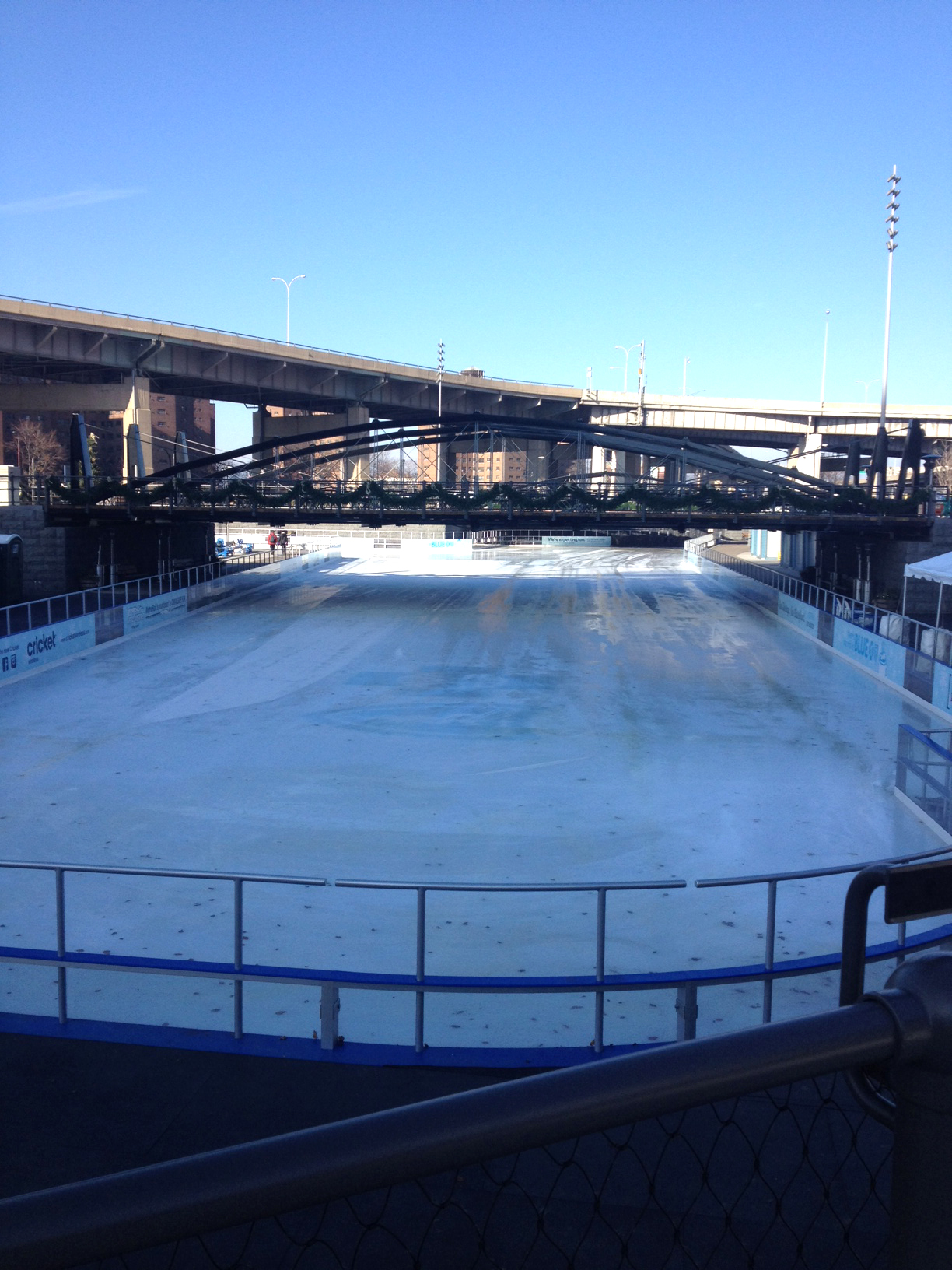 The Ice at Canalside is 33,000 square feet.