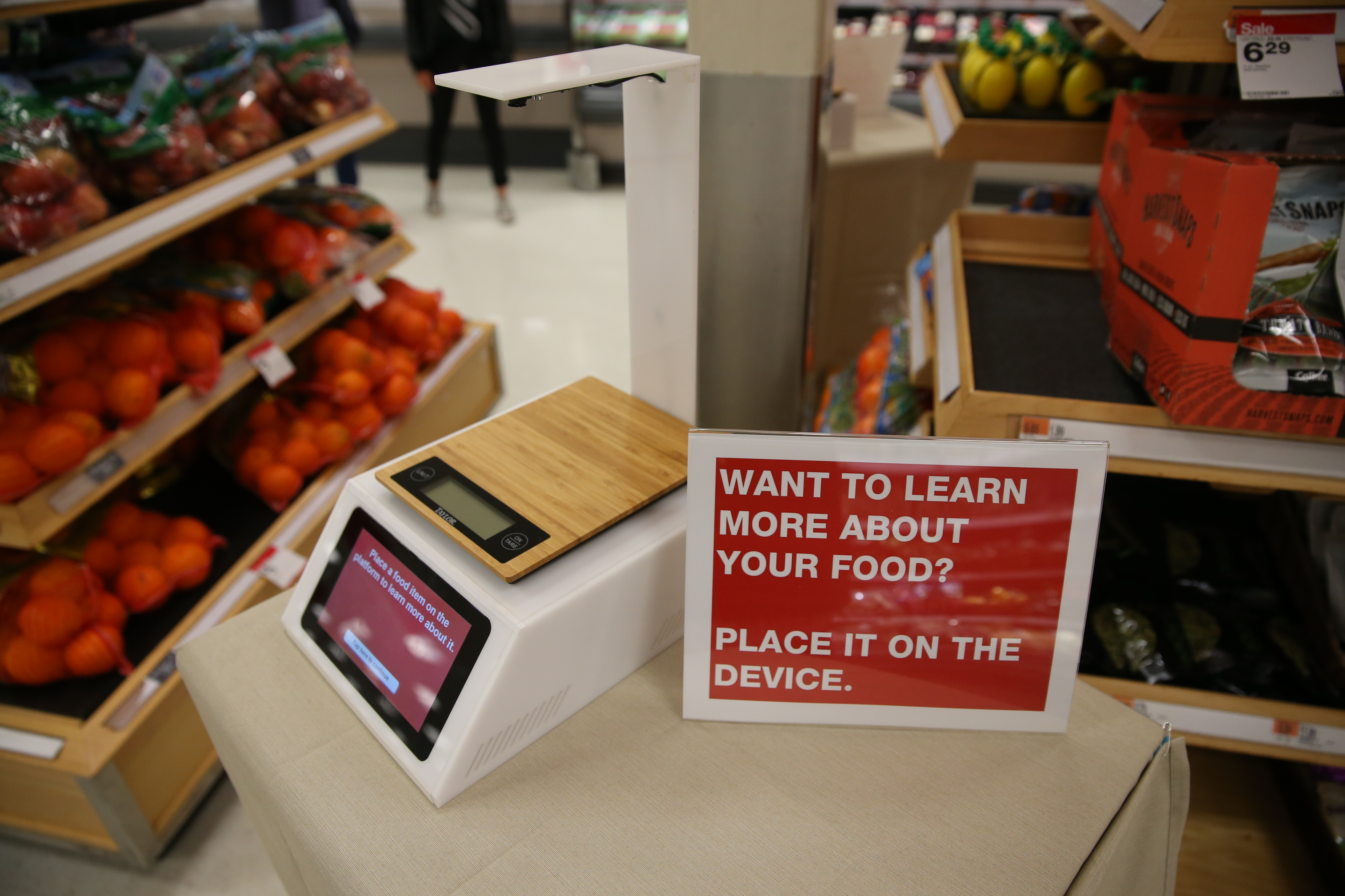 An experimental scanner for checking food ingredients was deployed at the South Bay Target.