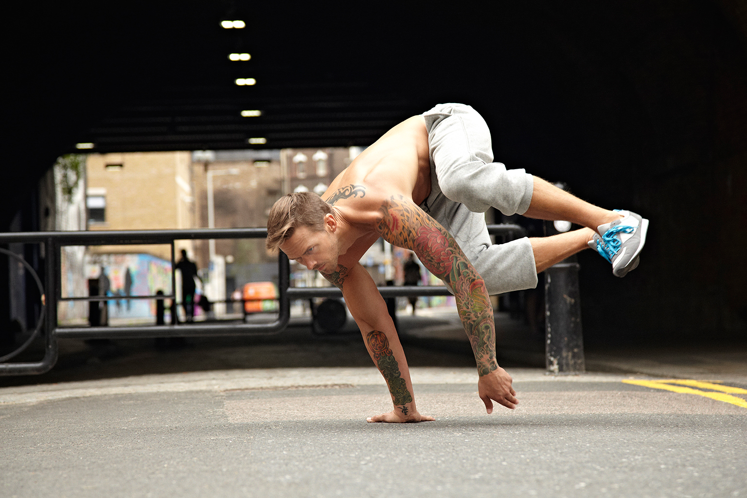 This is fitness expert Mike Fitch who developed a program called Animal Flow. These are handout photos, however the photo slugged Animalflow2 needs to take the credit Philip Haynes. topic shops/services